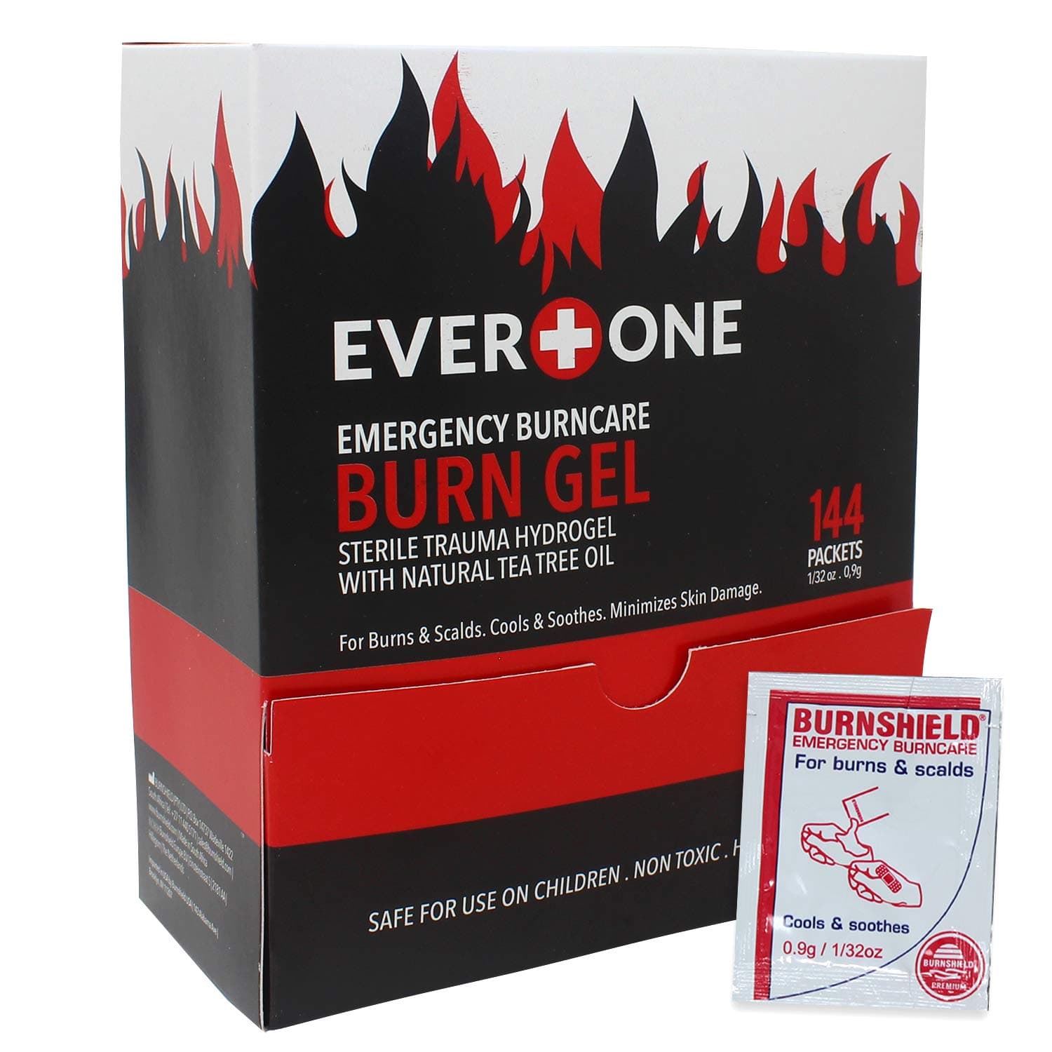 EverOne Emergency Burncare Burn Gel, 0.9g Packets, 144 Count