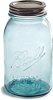Ball NEW! Limited Collector's Edition - Vintage Aqua/Blue "PERFECT MASON" 32oz. Quart Jar - Turn-of-the-century Design (1910-1923)