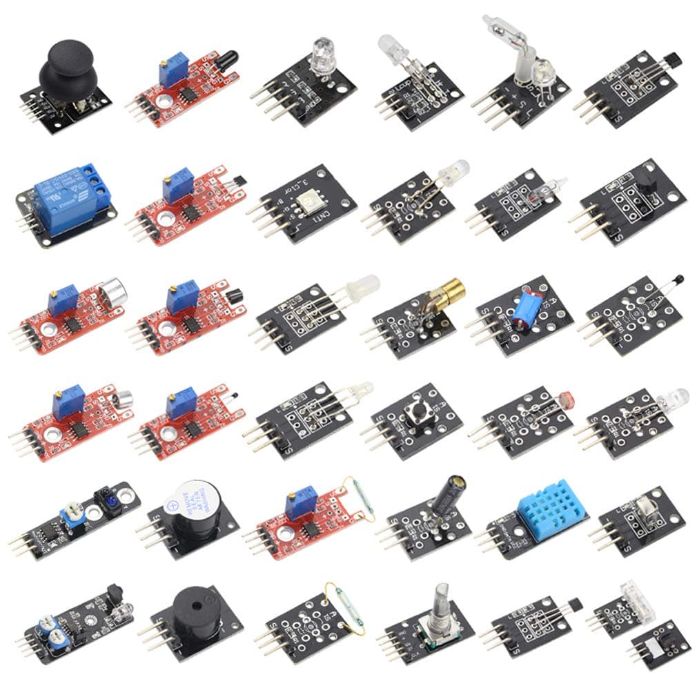 HiLetgo 37 Sensors Assortment Kit for Arduino MCU Education: 37 Sensors in One Starter Kit