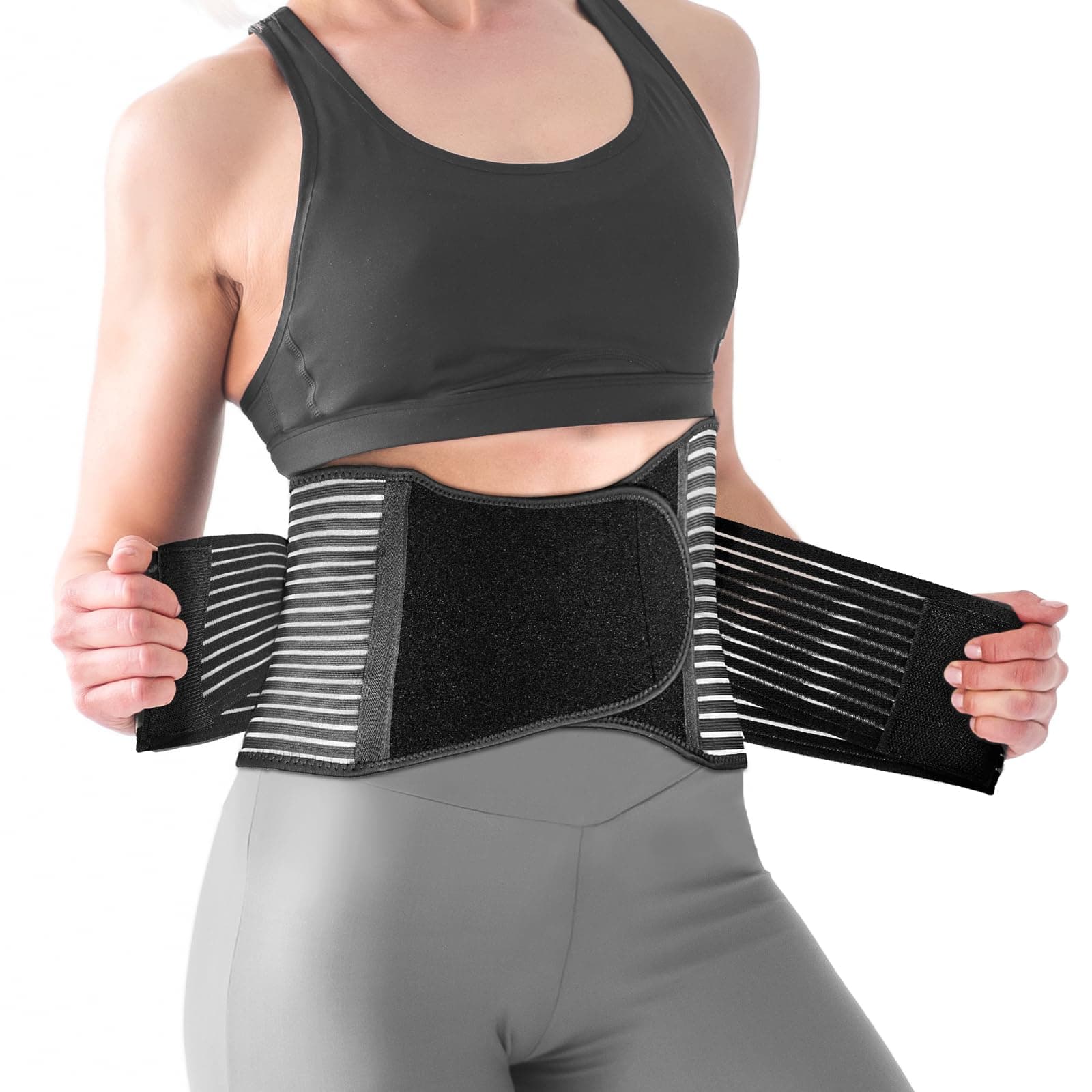 Back Brace for Men and Women, Adjustable Lumbar Support Belt for Lower Back Pain, Herniated Disc, Sciatica, Scoliosis, Breathable Mesh (Large/X-Large)
