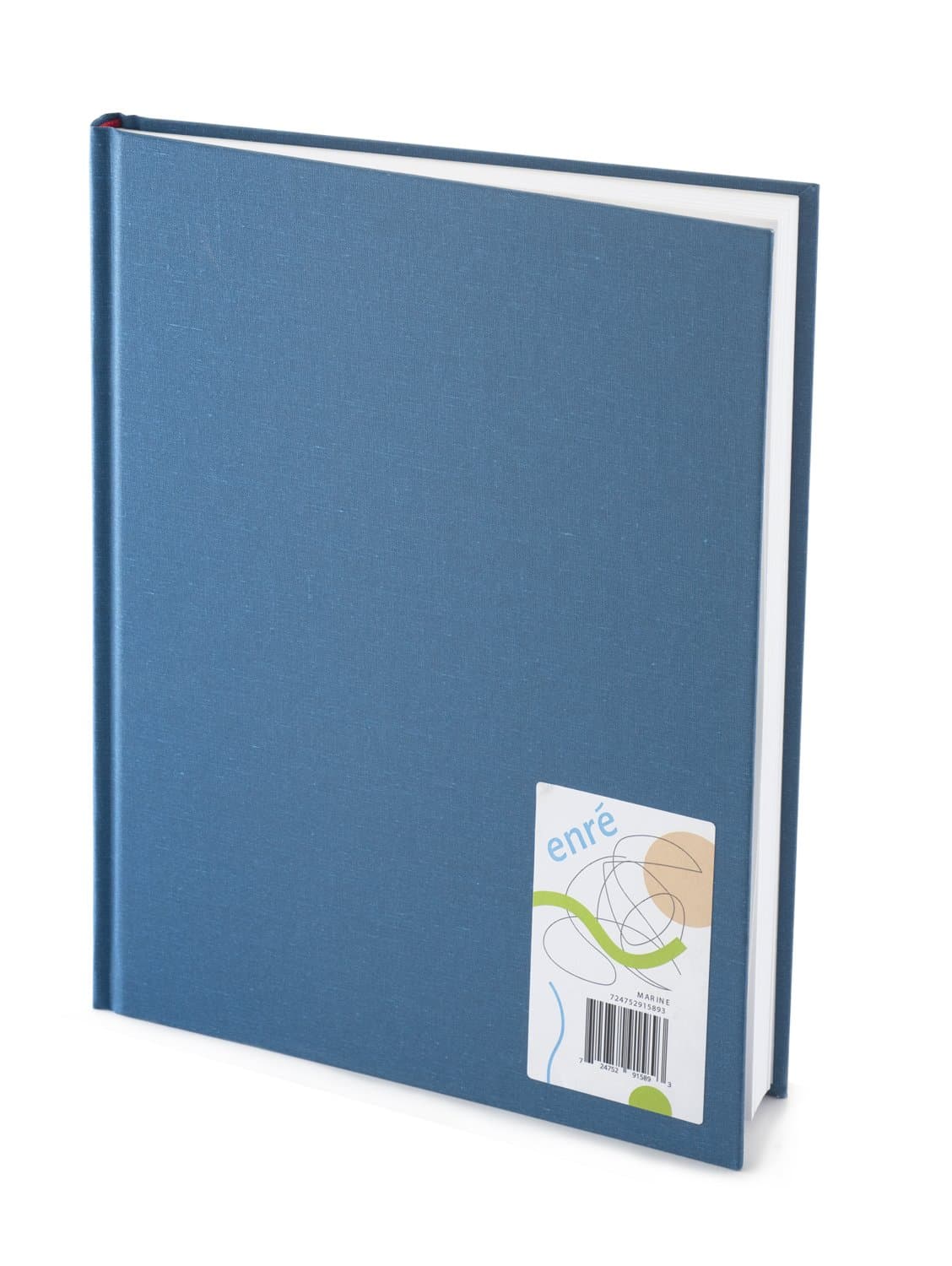 Enre Premium Hardcover Sketchbook, Fine Linen Cover, 30% Recycled Paper, Heavyweight 70lb (105 gsm) Sketch Paper (8.5 x 11, Blue)