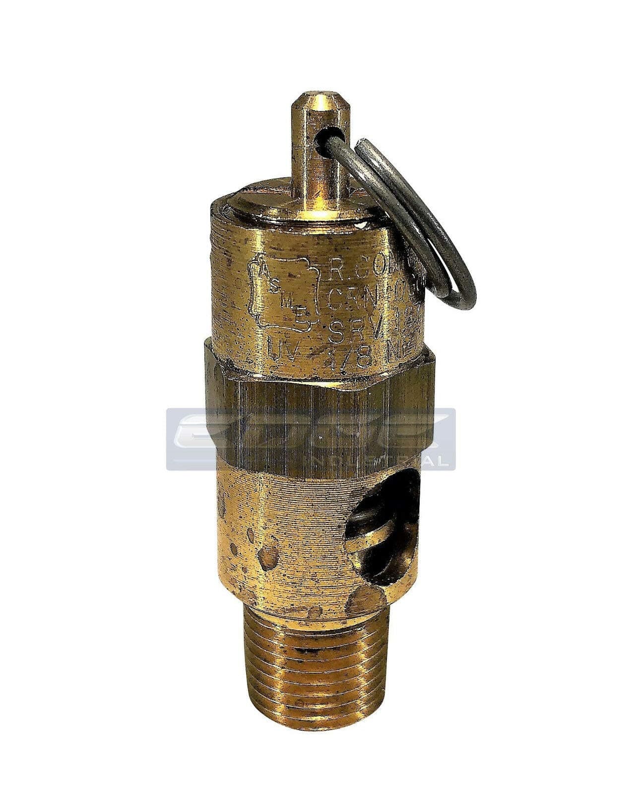1/8" ASME Brass Safety relief Valve, American made, Compressed air pop off valve (70 PSI)