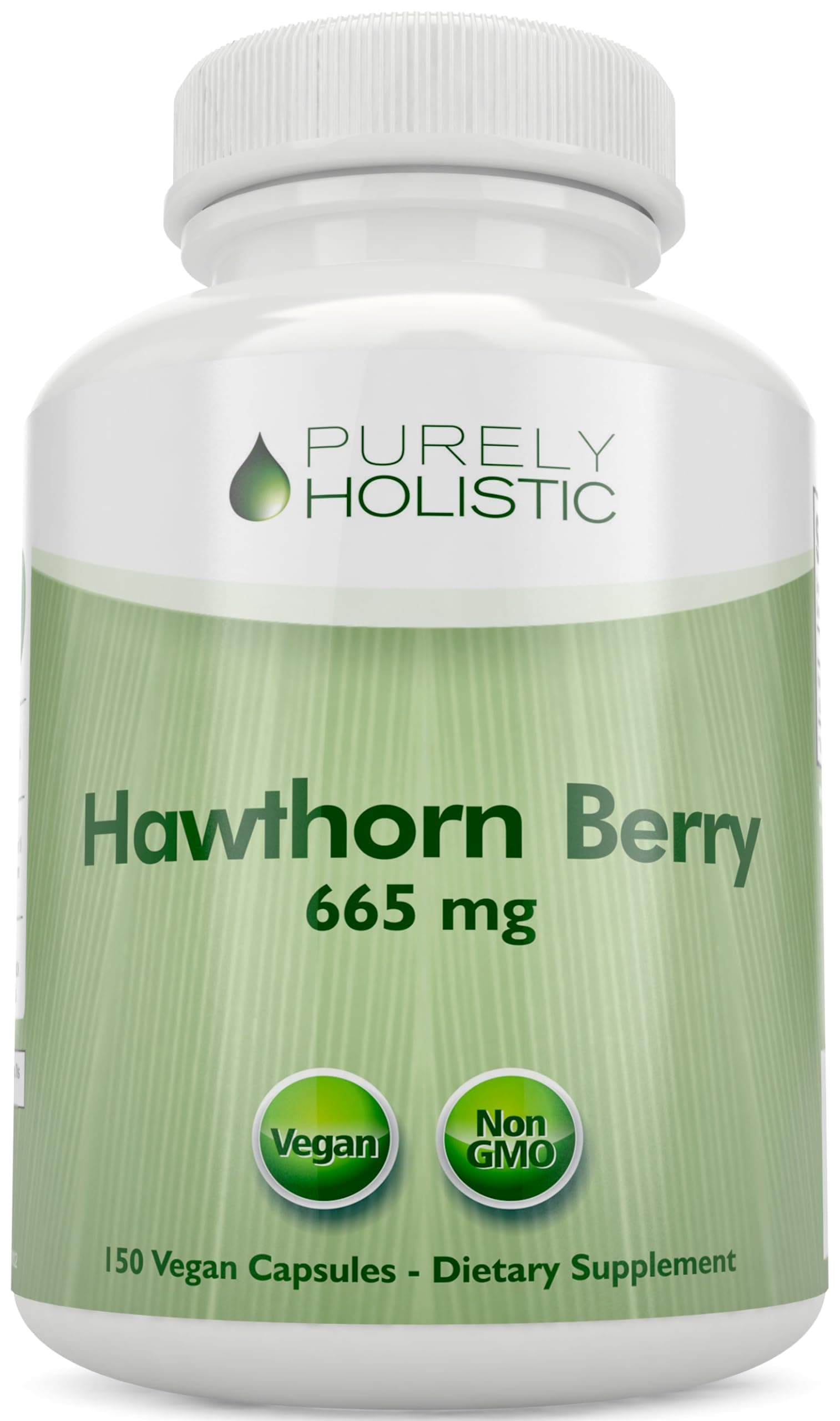 Purely Holistic Hawthorn Berry - 150 Vegan Capsules - 5 Month Supply - High Strength 4:1 Extract - Non-GMO Hawthorne Supplement - Supports Cardiovascular & Digestive Health