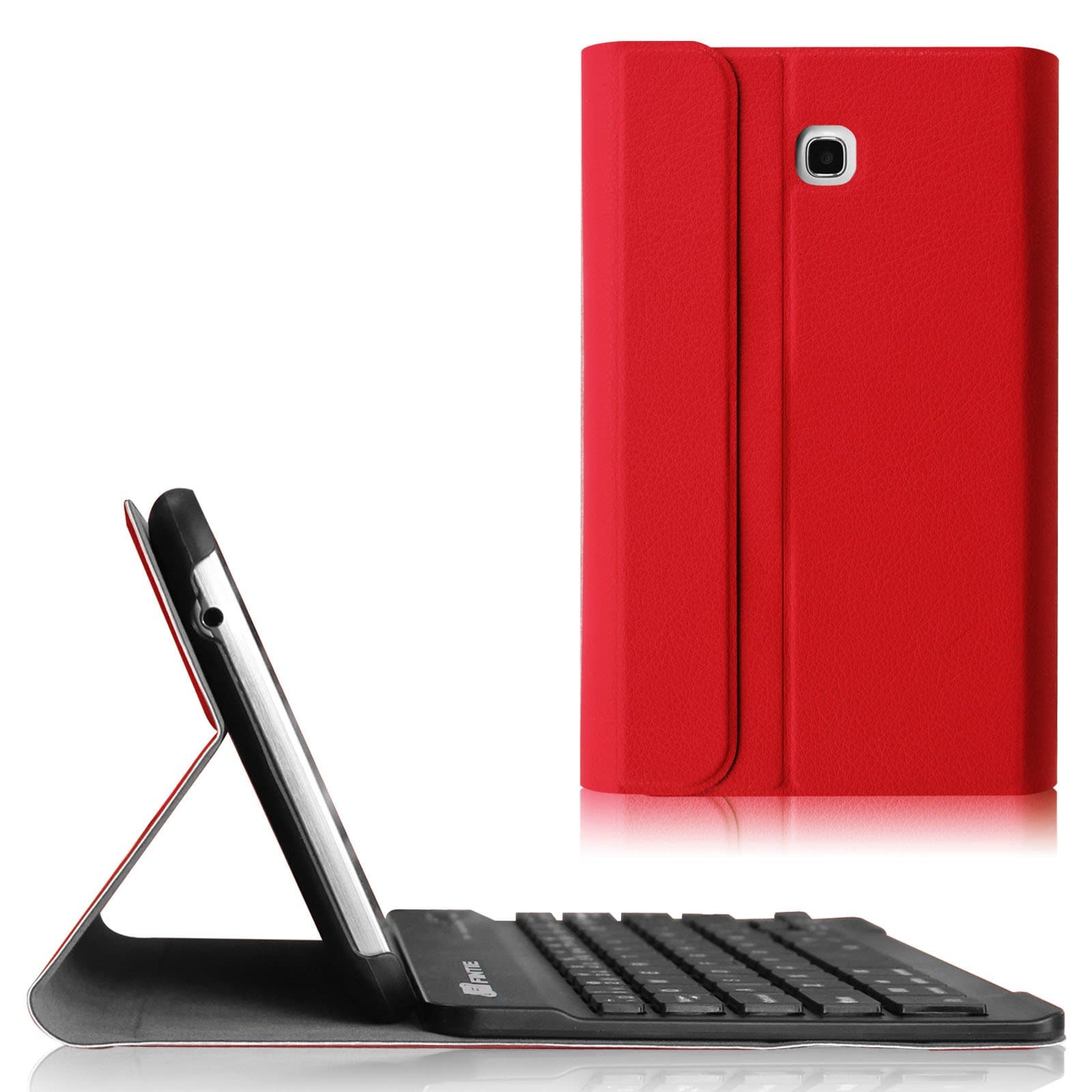 Fintie Blade X1 Samsung Galaxy Tab 4 7.0 Keyboard Case Cover - Slim SlimShell Light Weight Stand with Magnetically Detachable Wireless Bluetooth Keyboard, Red