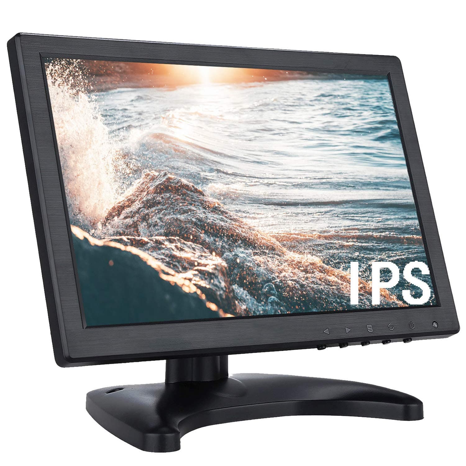 TPEKKA 10.1" Inch HDMI CCTV Monitor HD 1280x800 IPS LED Display Portable Security Monitor with USB HDMI VGA BNC AV Input Earphone Speaker Output for PC TV DVR Display Raspberry Pi Gaming CCTV Cam