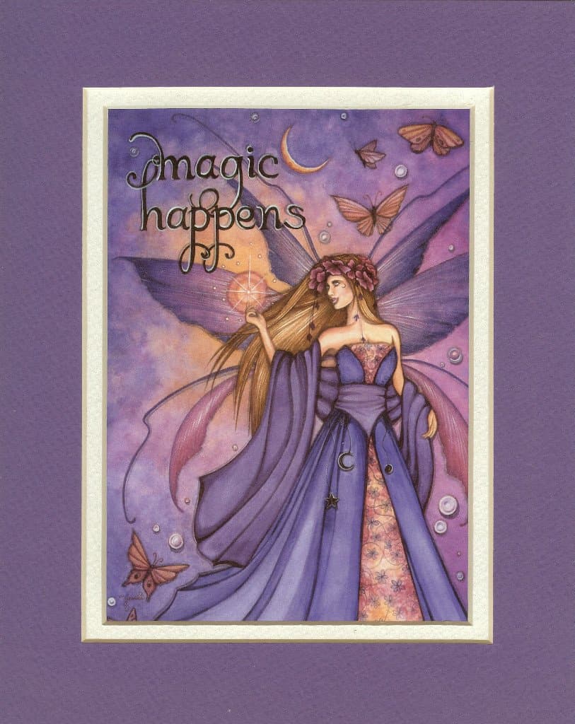 Magic Happens Jessica Galbreth Purple/White Double Matted Print 8" x 10"