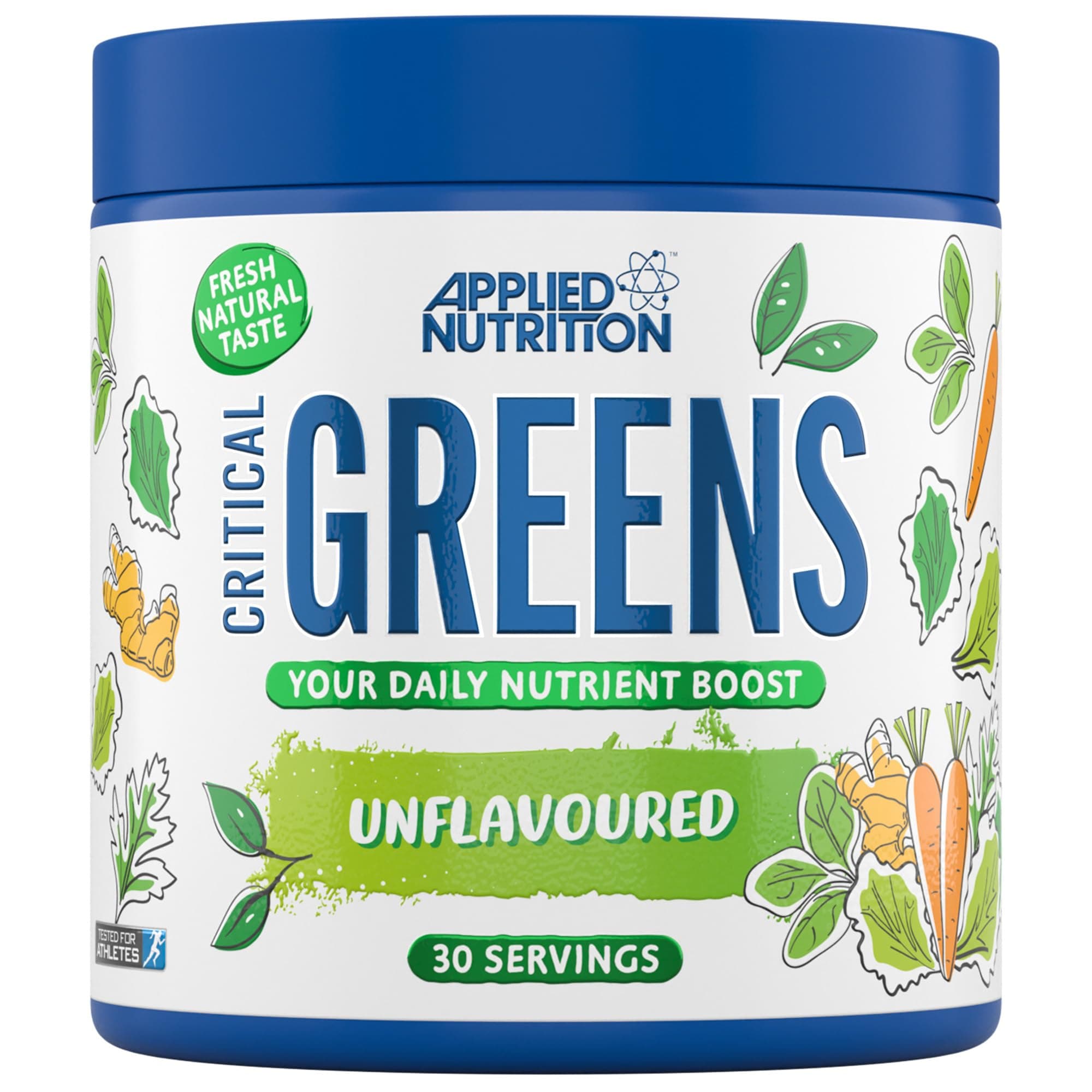 Applied Nutrition Critical Greens Powder and Superfood Blend for Gut Health Energy and Immune Support Vegan Daily Greens Juice Powder (150g - 30 Servings) (Unflavoured)