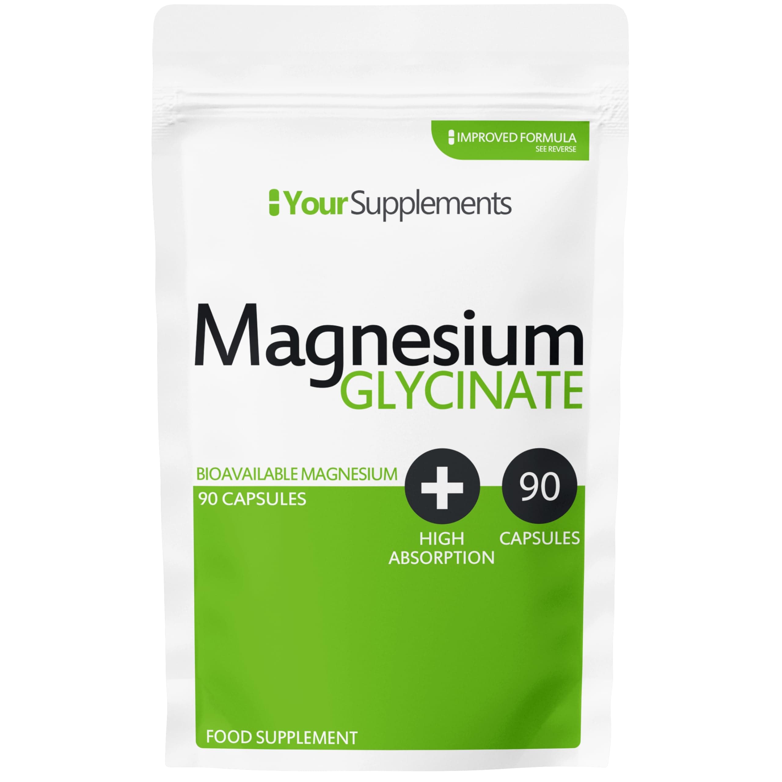 Your Supplements - Magnesium Glycinate - Pack of 90 Capsules | Vegan & Vegetarian Friendly