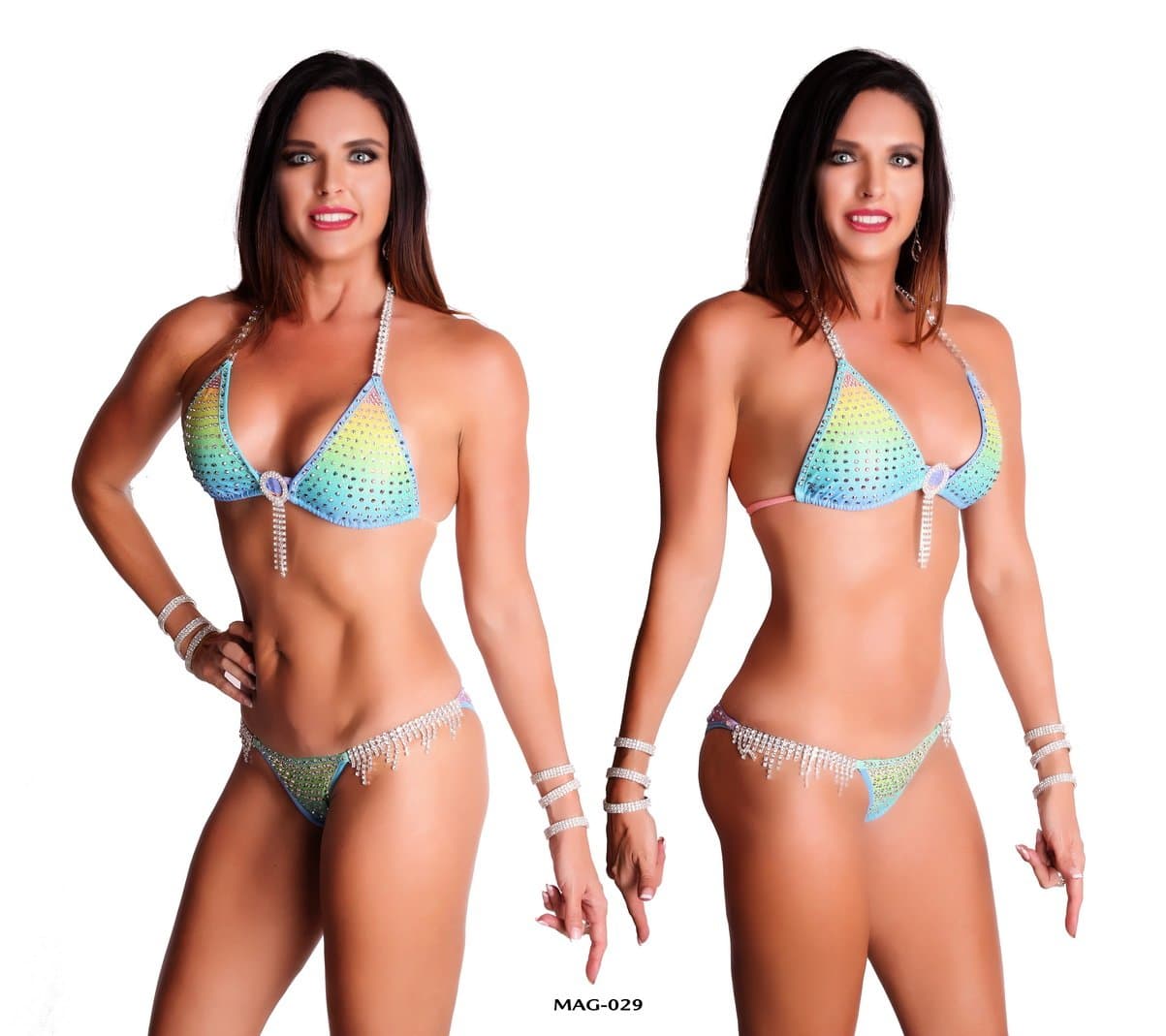 Elegantfitt Competition Bikini Suit wtih 5 Connectors and Swarovski Imitation Crystals
