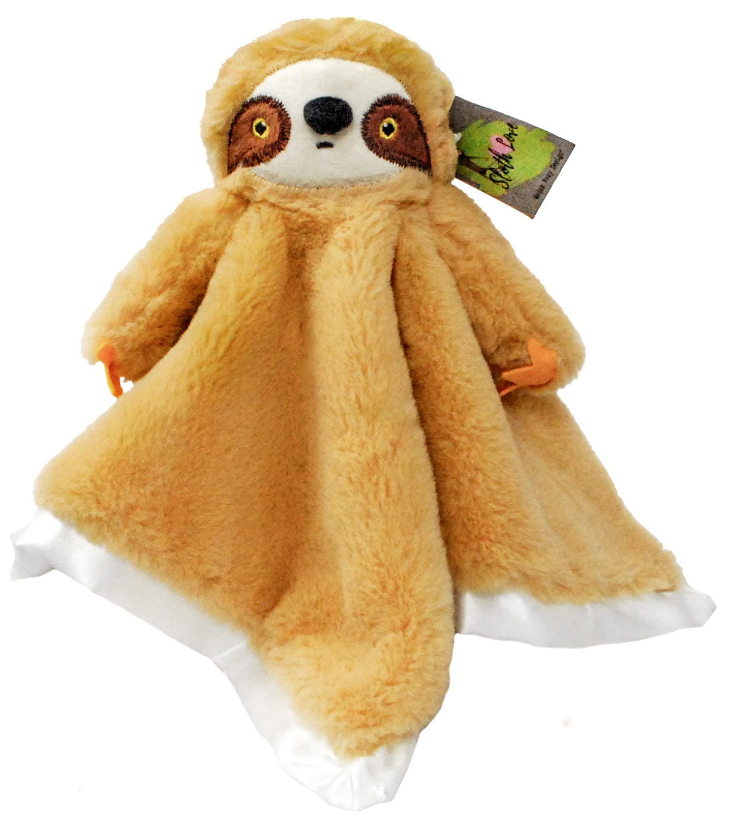 Madam Posy Sloth Lovey Blanket: Soft Plush Stuffed Animal Security Snuggler Blanket Gift for Newborn Boys and Girls