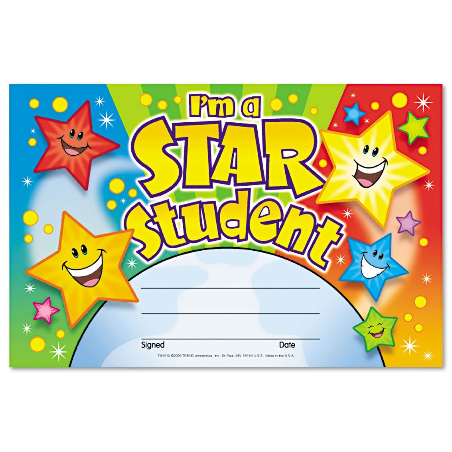 TREND enterprises, Inc. I'm a Star Student Recognition Awards, 30 ct