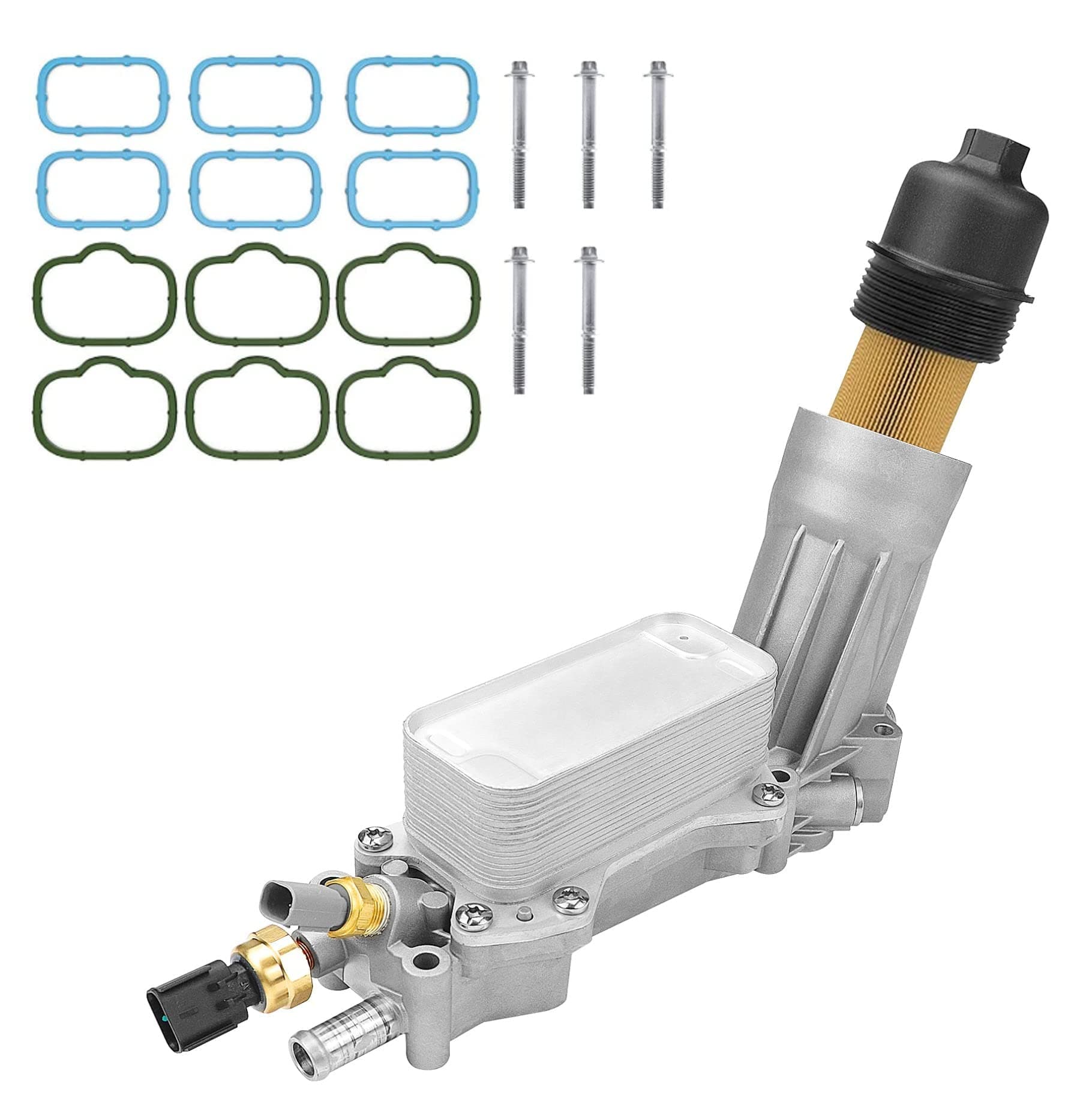 926-876 3.6L V6 Aluminum Oil Filter Housing Oil Cooler Fit for 2014-2021 Dodge Journey Charger Challenger Caravan Durango Avenger Wrangler Grand Cherokee Chrysler 200 300 Town Country Jeep Ram