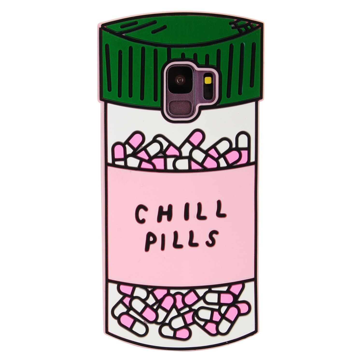 Artbling Case for Samsung Galaxy S9,Silicone 3D Cartoon Animal Cover,Kids Girls Cool Fun Cute Cases,Kawaii Soft Gel Rubber Unique Character Fashion Funny Protector for Galaxy S9 Chill Pills