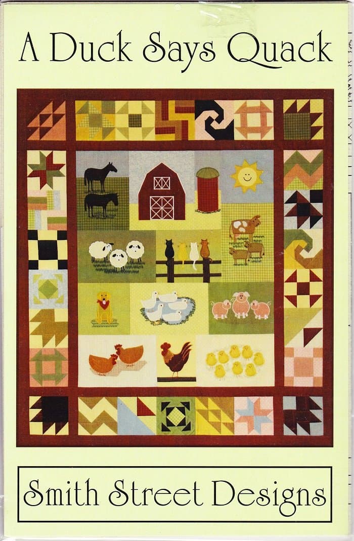 Duck Says Quack Machine Embroidery Design CD from Smith Street Designs