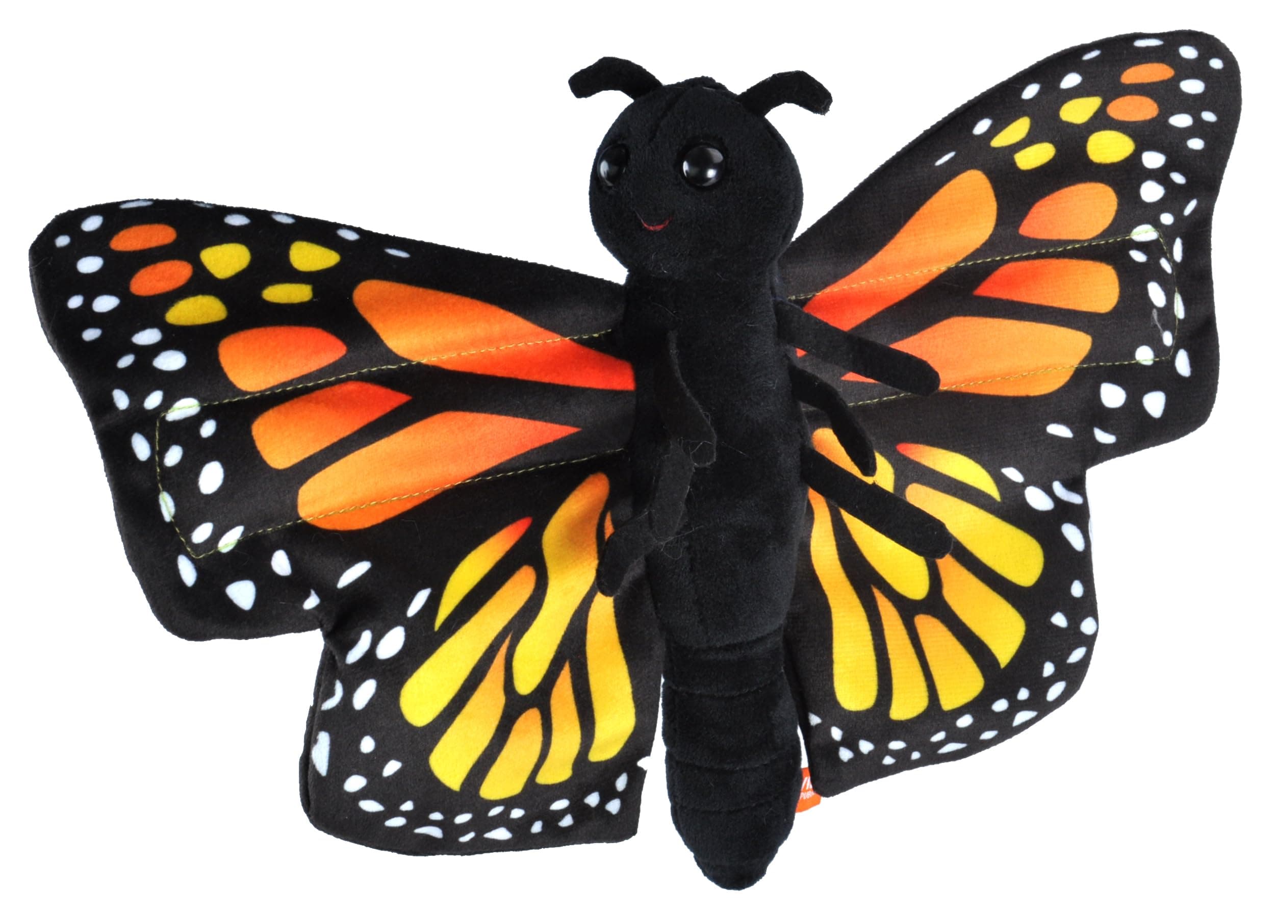 Wild Republic Huggers Butterfly Monarch Plush Toy, Slap Bracelet, Stuffed Animal, Kids Toys, 8 Inches