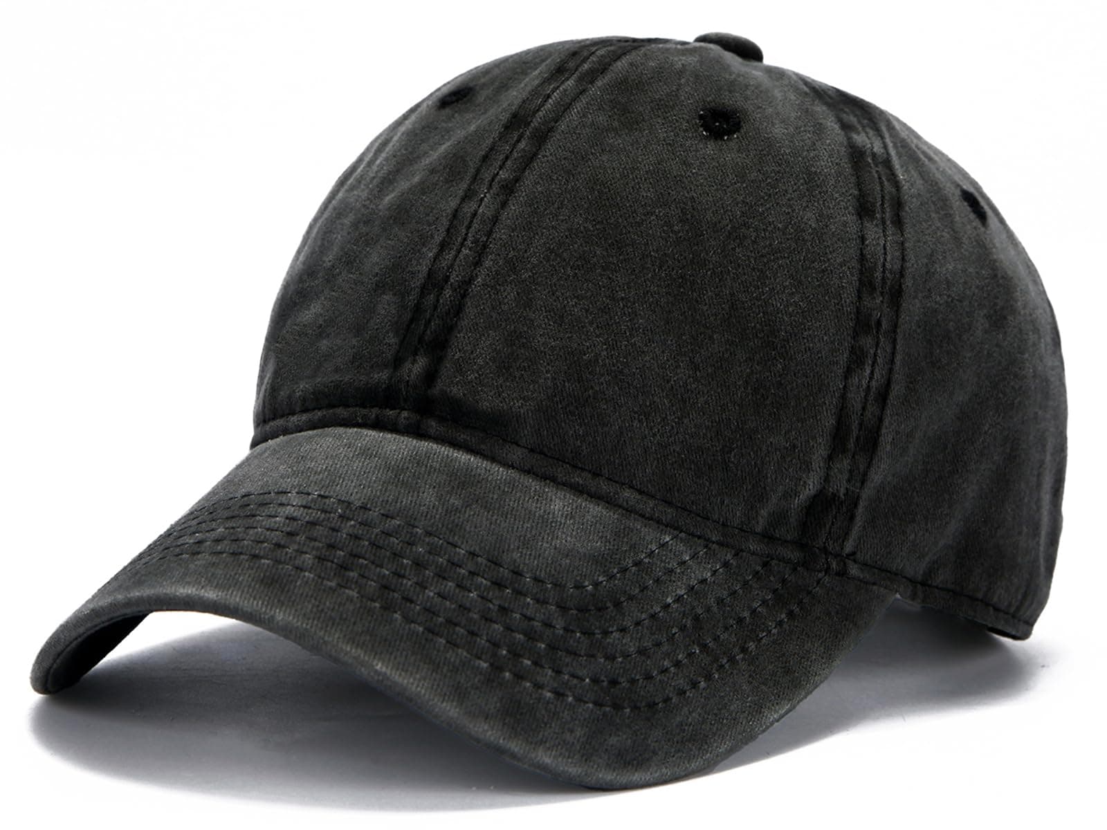 Edoneery Men Women Plain Cotton Adjustable Washed Twill Low Profile Baseball Cap Hat