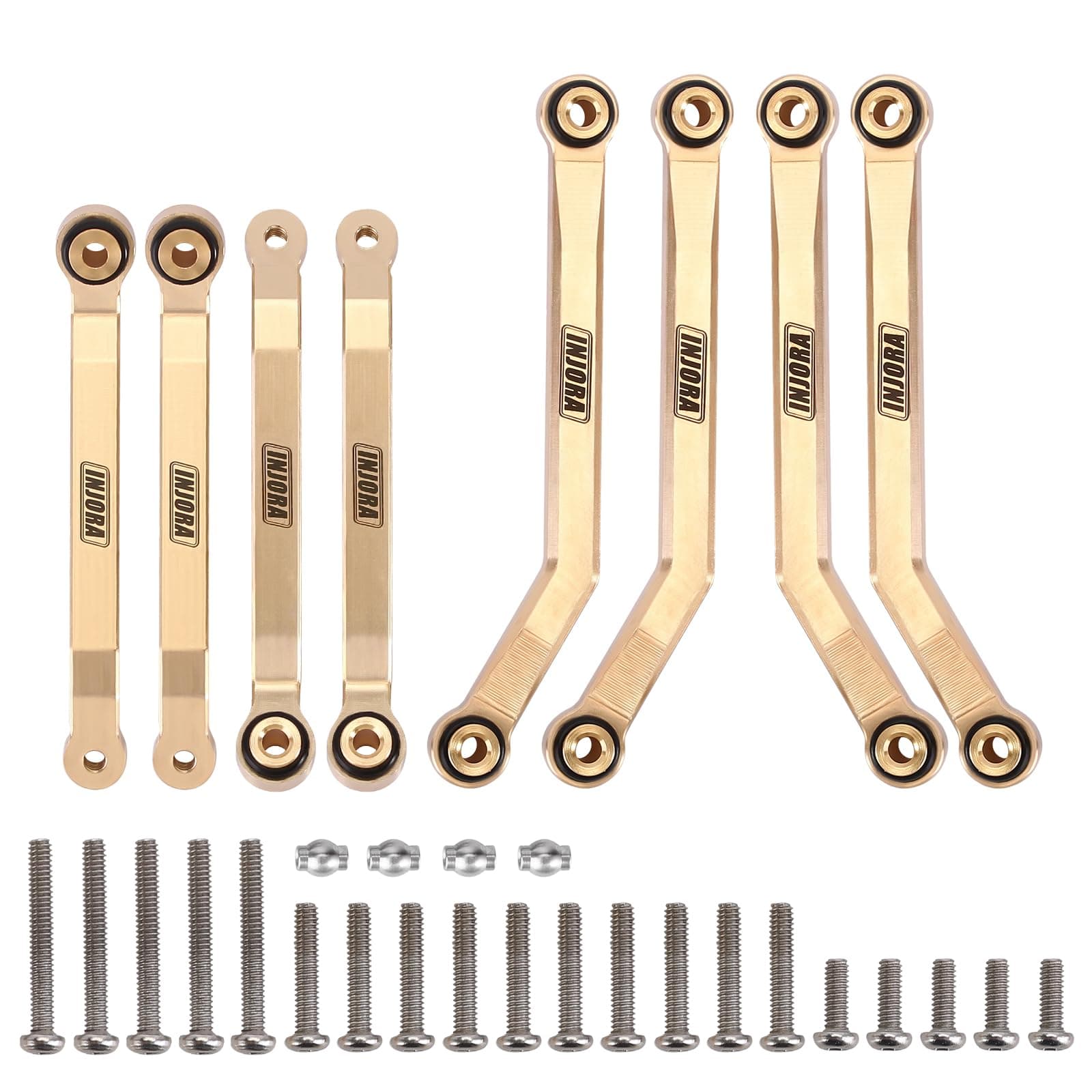 INJORA Brass High Clearance Chassis Links 39g Heavy Brass Links for FMS FCX24 1/24 Upgrade Part,8PCS (FCX24-04)