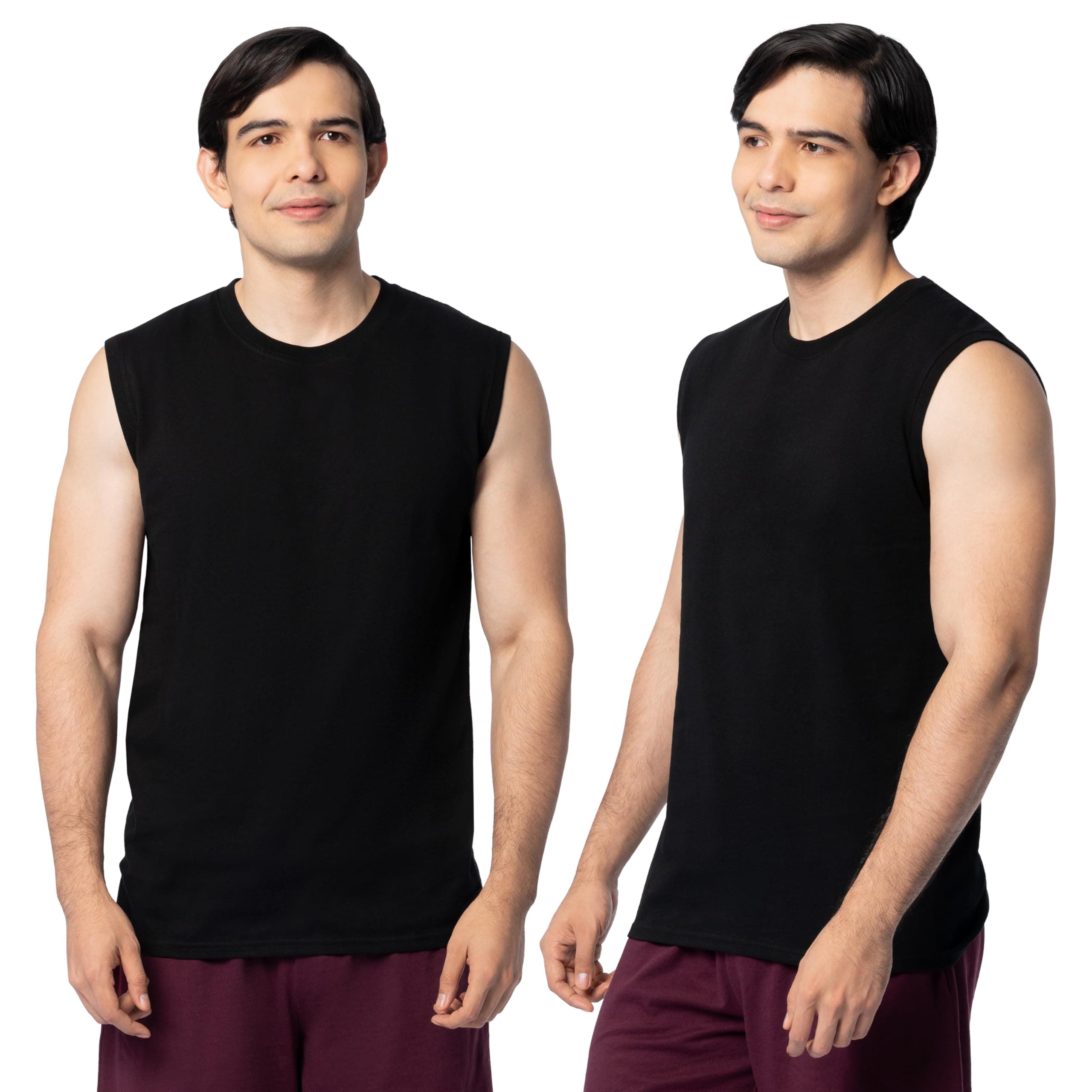 Men's Eversoft Cotton Sleeveless T Shirts, Breathable & Moisture Wicking with Odor Control, Sizes S-4x