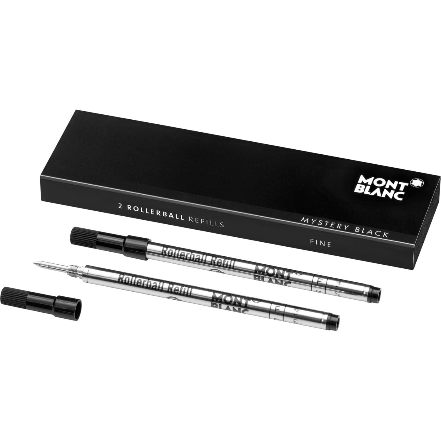 Mont Blanc Rollerball Refill, Fine, 2X1, Mystery Black (105162)
