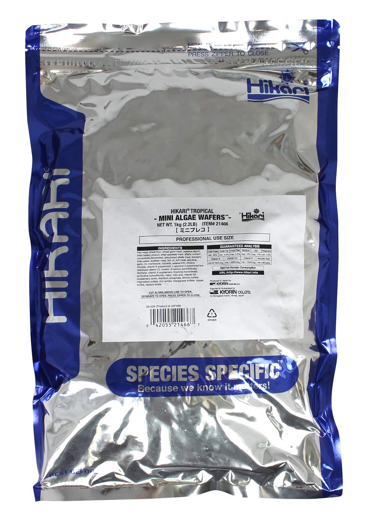 Tropical Mini Algae Wafers Fish Food, 2.2 lb (1kg)