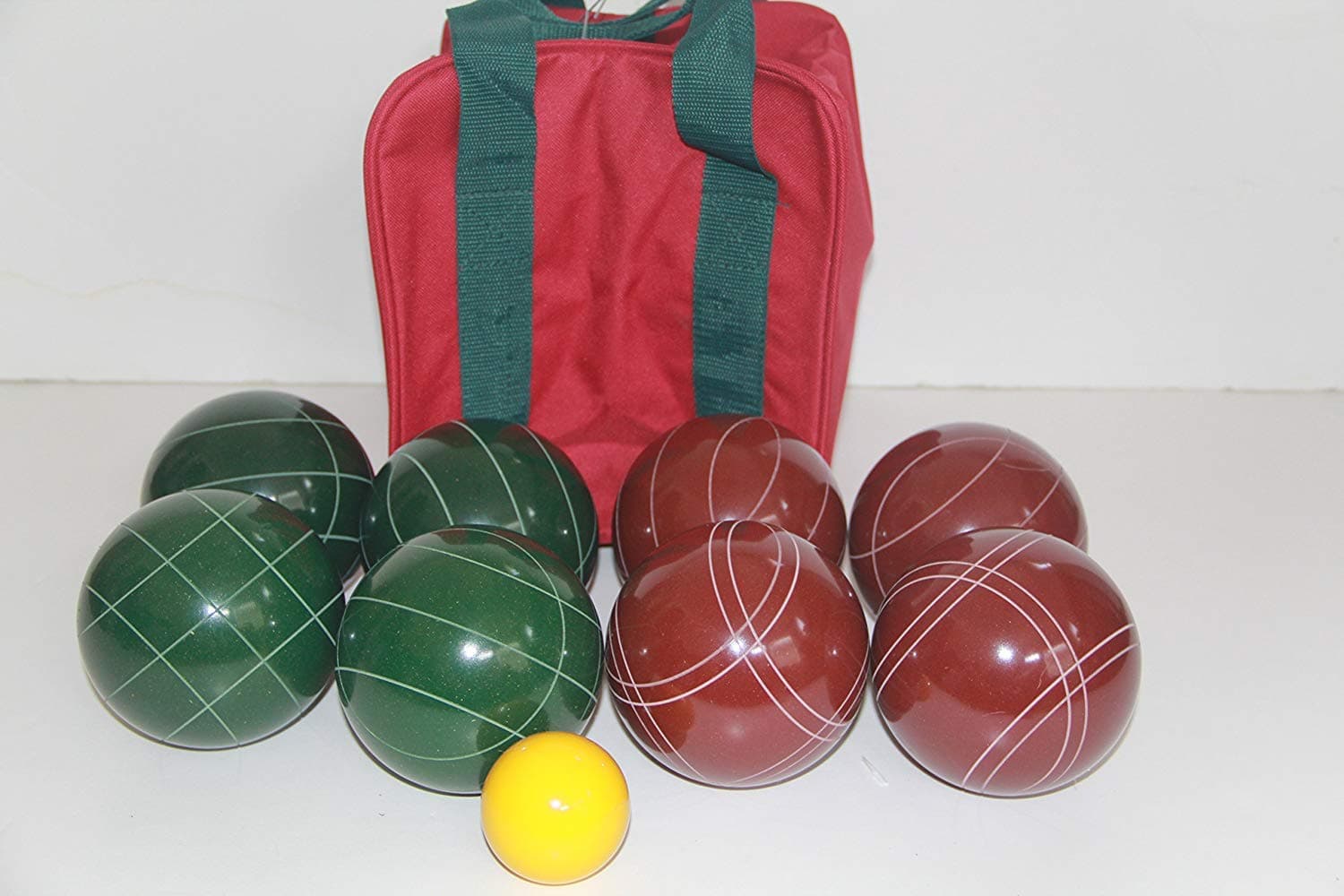 Epco Premium Quality Tournament Set, Red and Green Bocce Balls - 110mm [Misc.]