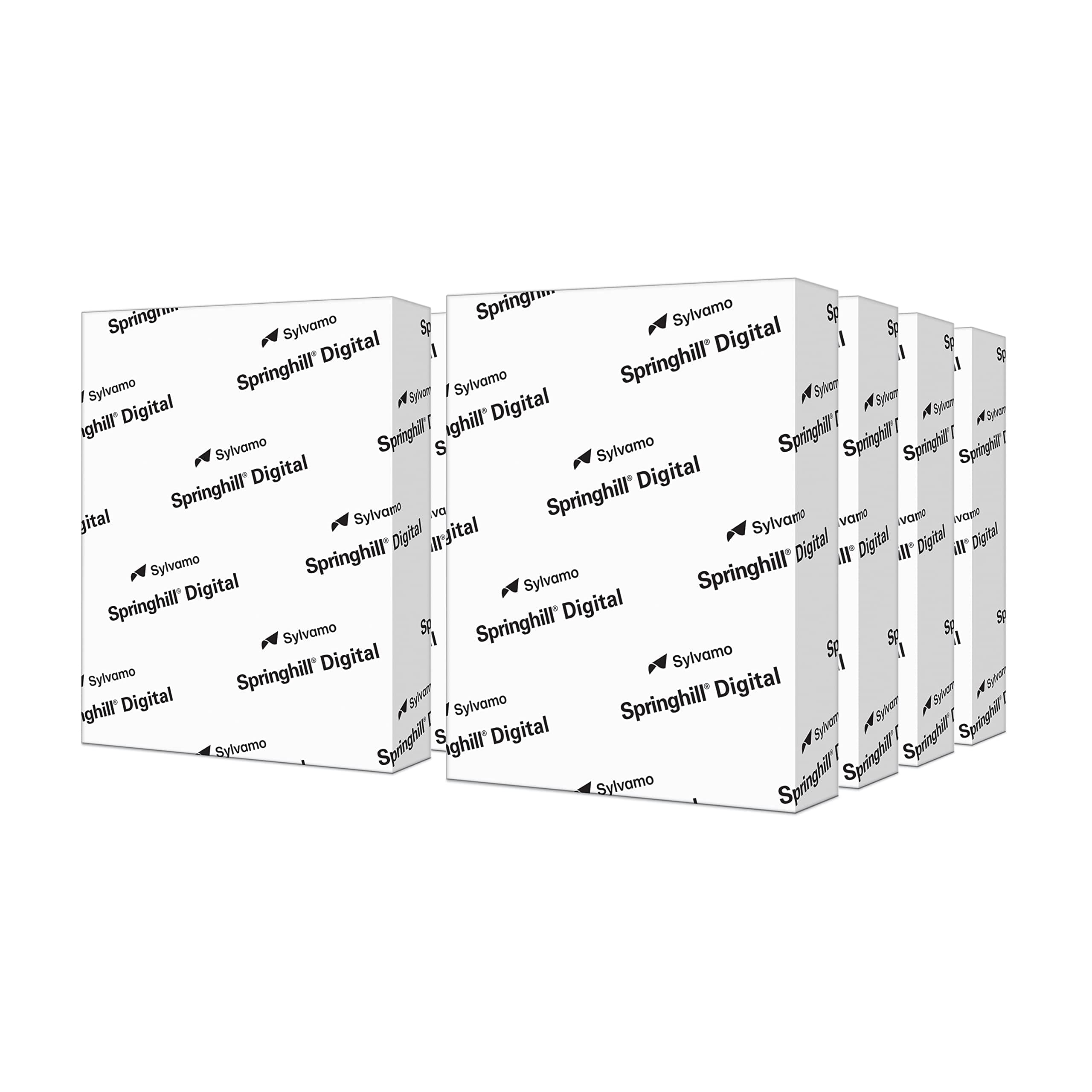 Springhill White 8.5” x 11” Cardstock Paper, 67lb Vellum Bristol, 147gsm, 2,000 Sheets (8 Reams) – Premium Lightweight Cardstock, Vellum Printer Paper with Textured Finish – 016000C