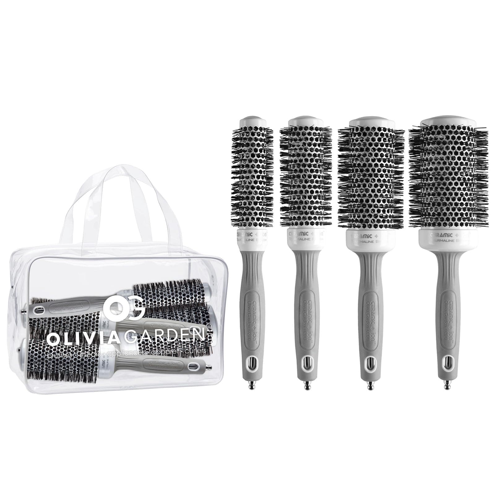 Ceramic + Ion Round Thermal Hair Brush - Not Electrical - Professional Blowout Brush for Normal to Thick Hair