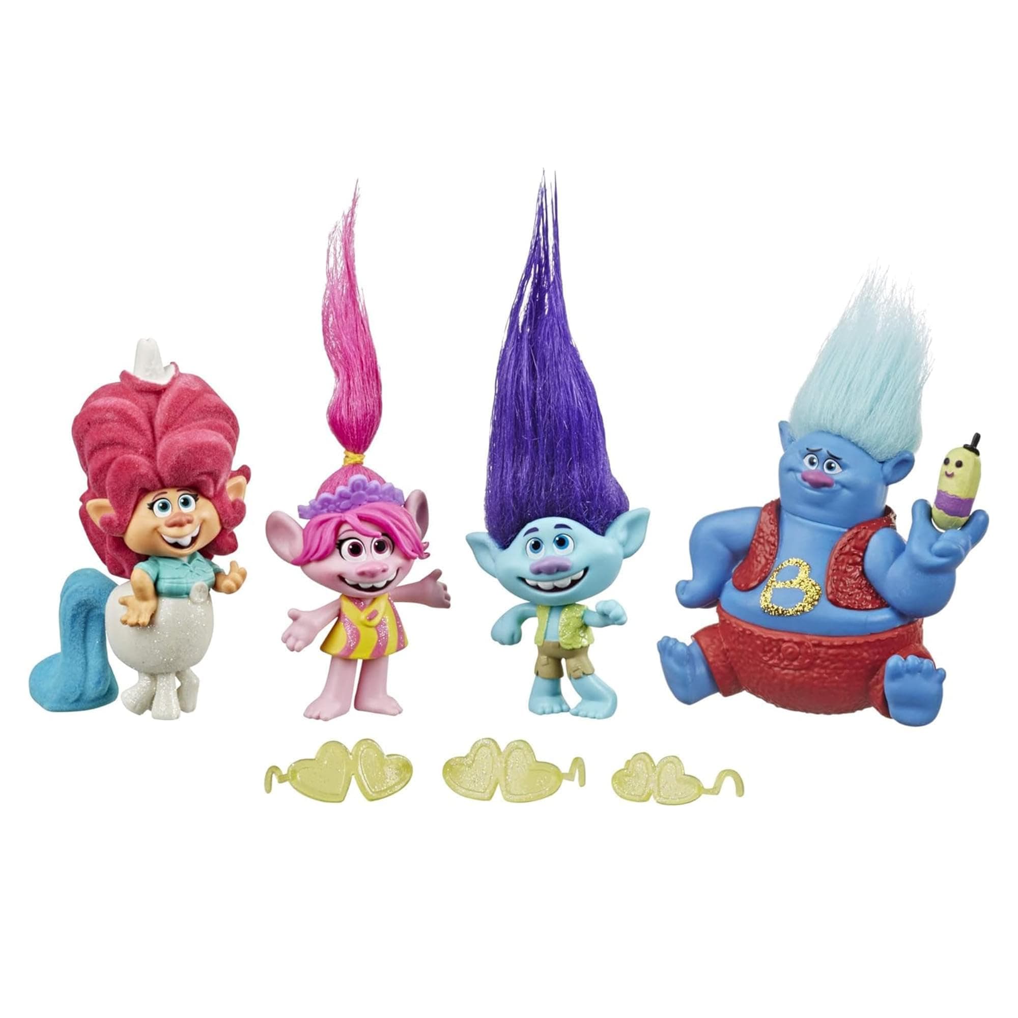 DreamWorks Trolls Lonesome Flats Tour Pack, 5 Small Doll Set Inspired by the Film Trolls World Tour, Toy for Children 4 Years and Up