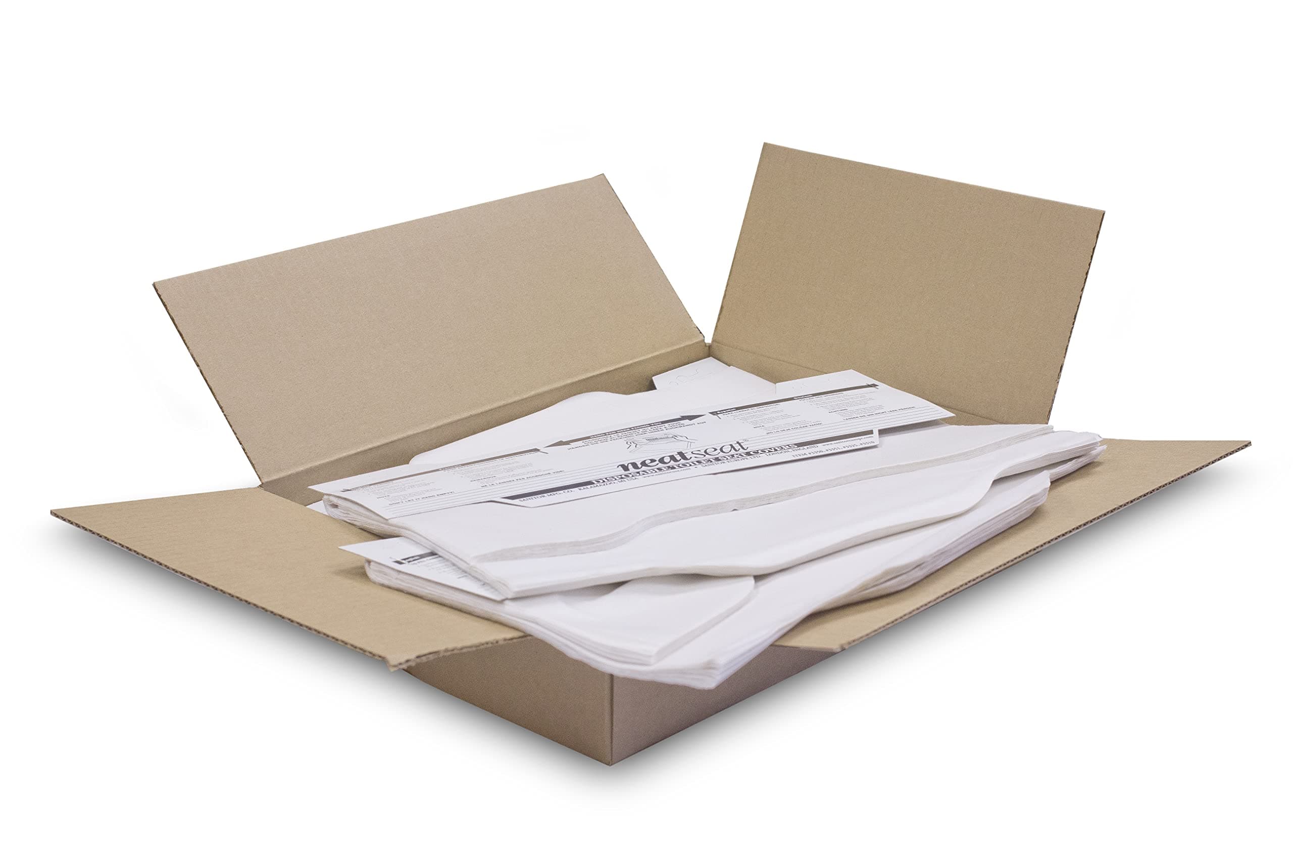 NeatSeat: Refill Box (125 seat Covers per pad, 8 Pads per Box)
