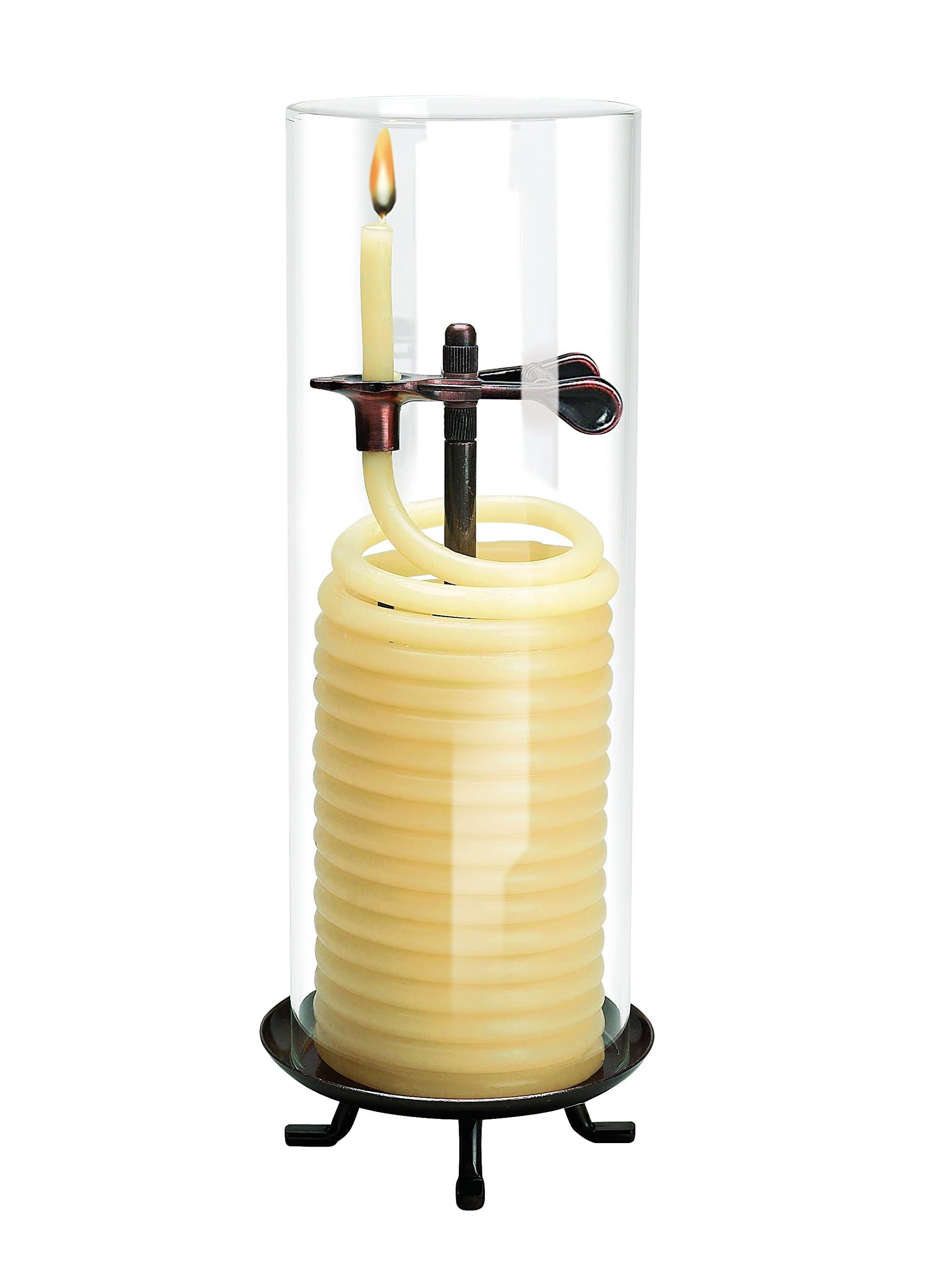 Candle by the Hour 80-Hour Citronella Candle, Glass Cylinder, Eco-Friendly Natural Beeswax with Cotton Wick