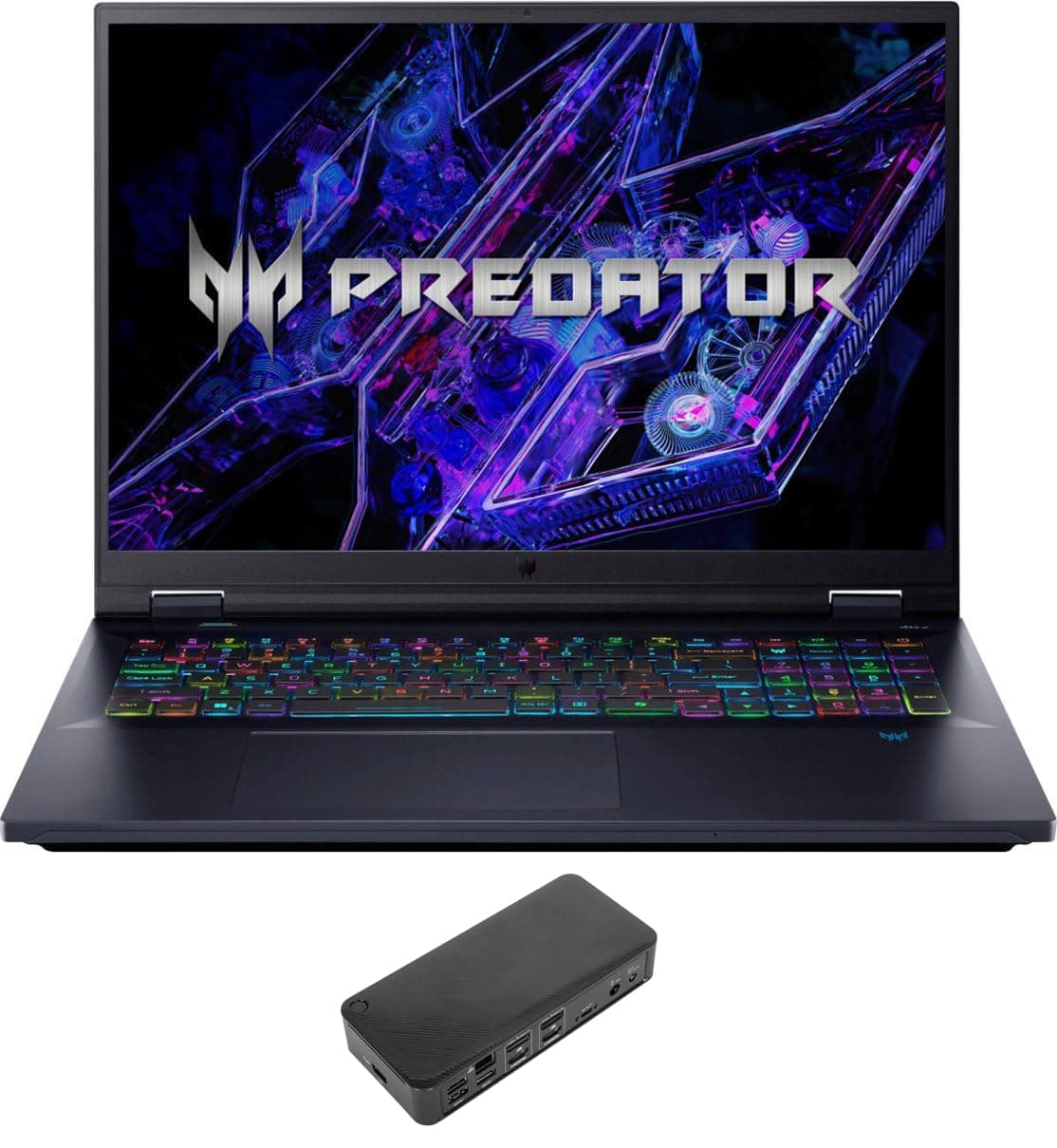 acer Predator Helios 18 Gaming & Entertainment Laptop (Intel i9-14900HX 24-Core, 32GB DDR5 5600MHz RAM, 4TB PCIe SSD, GeForce RTX 4090, 18" 250 Hz Win 11 Home) with USB-C Dock
