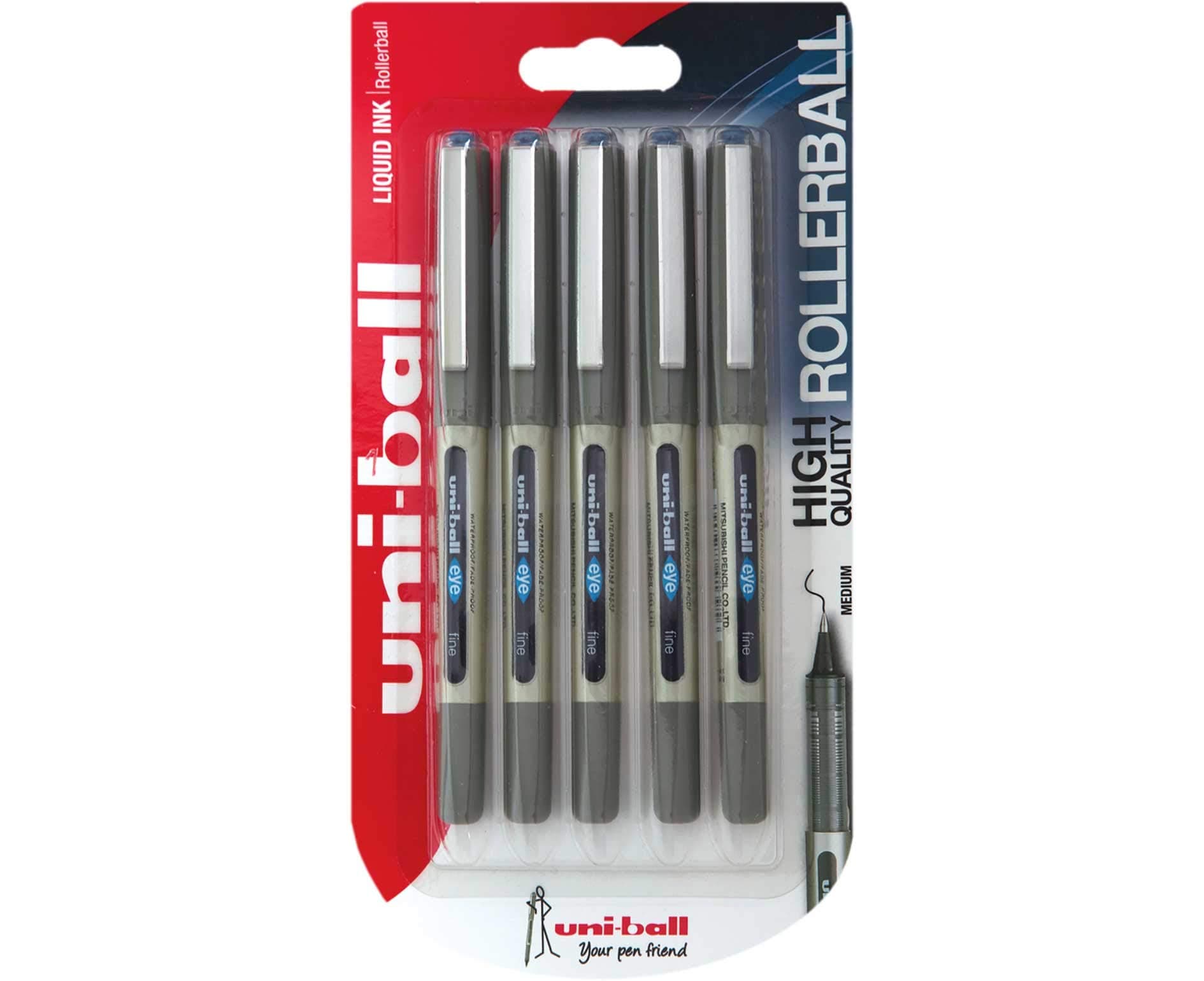Eye Fine UB157 Rollerball (Blue, Pack of 5 Pens)