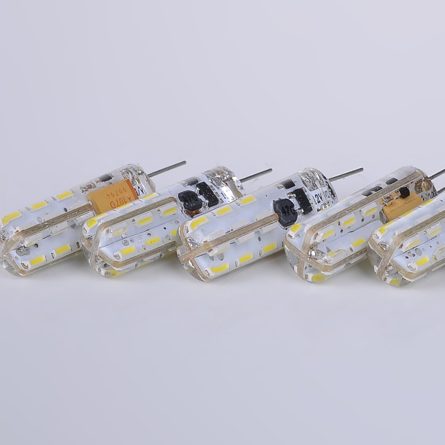 High Power 4x G4 Base 24 LED Light Bulb Lamp 1.5W AC DC 12V/10V-20V White Undimmable LED Lamp Replace 10W Halogen Lamp Incandescent Bulb Replacement 360 Beam Angle Warranty