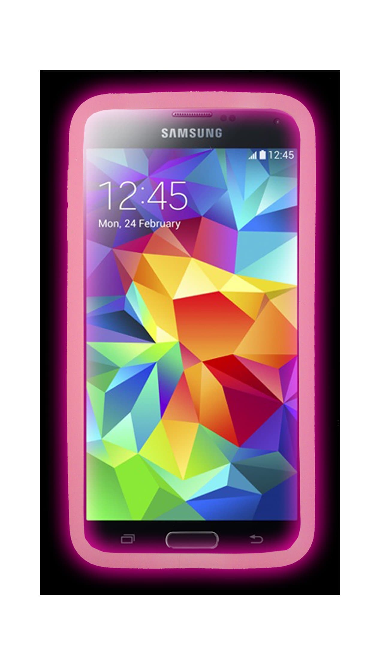 2 Pack Of Glow In The Dark Samsung Galaxy S5 Case (Pink)
