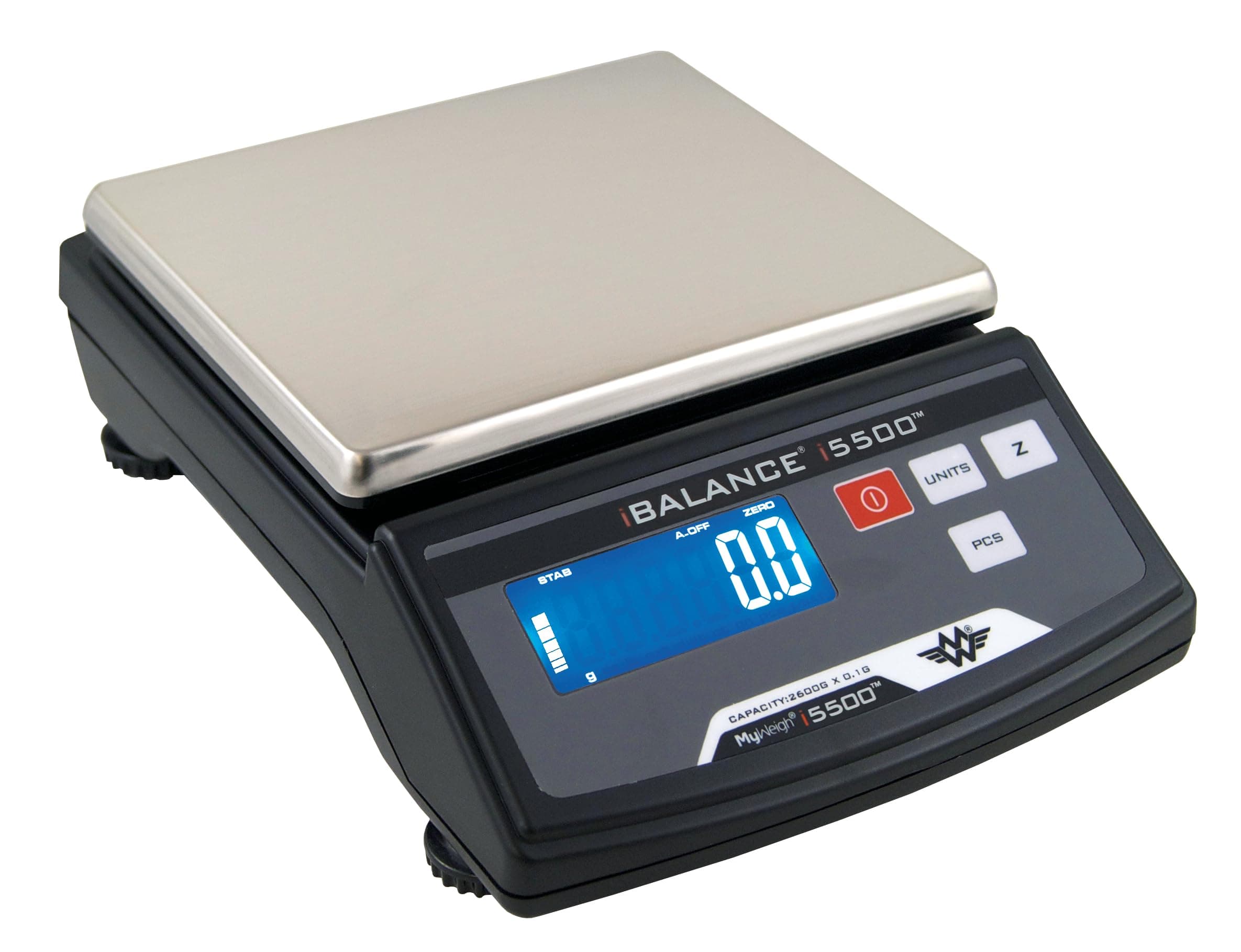 My WeighiBalance i5500 Weighing and Parts Counting Scales 5500g Capacity x 0.1g Readability with 3 Year Warranty Battery or Mains Powered