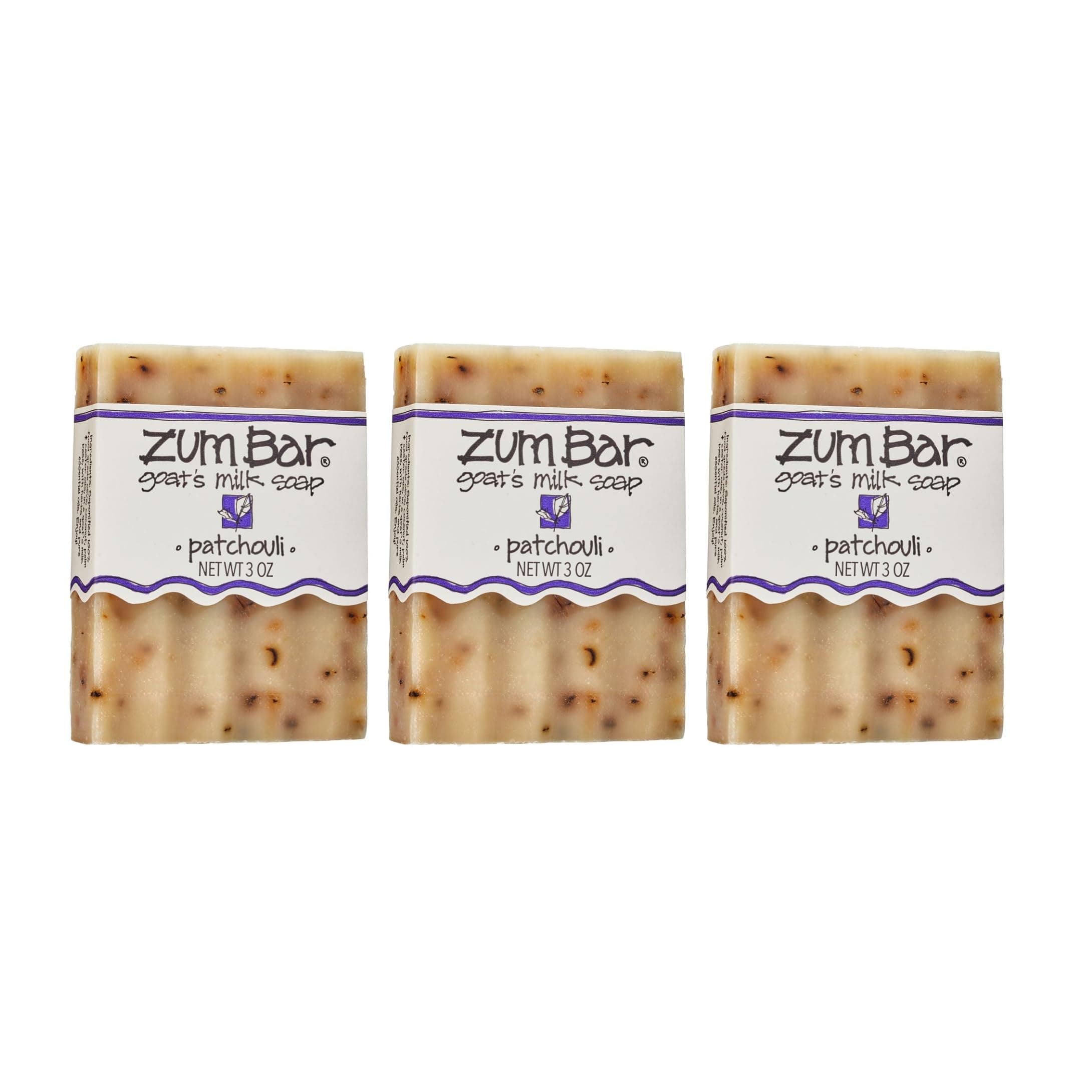 Indigo Wild: Zum Bar Goat's Milk Soap Bar, Patchouli 3 oz (3 pack)