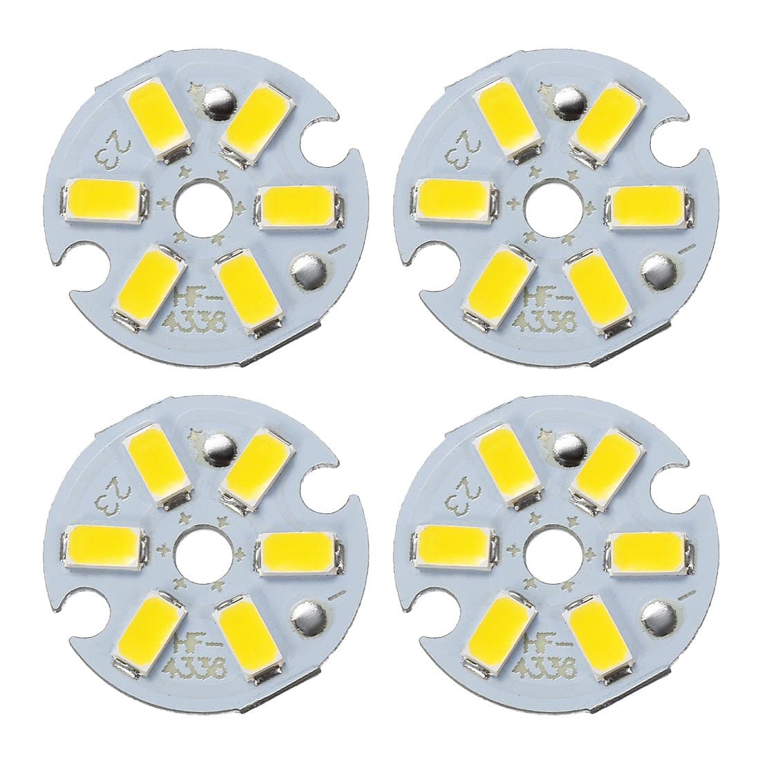 uxcell 300mA 3W LED Chip Bulb Surface Mounted Devices Light Beads Warm White Super Bright High Power or Floodlight 4pcs