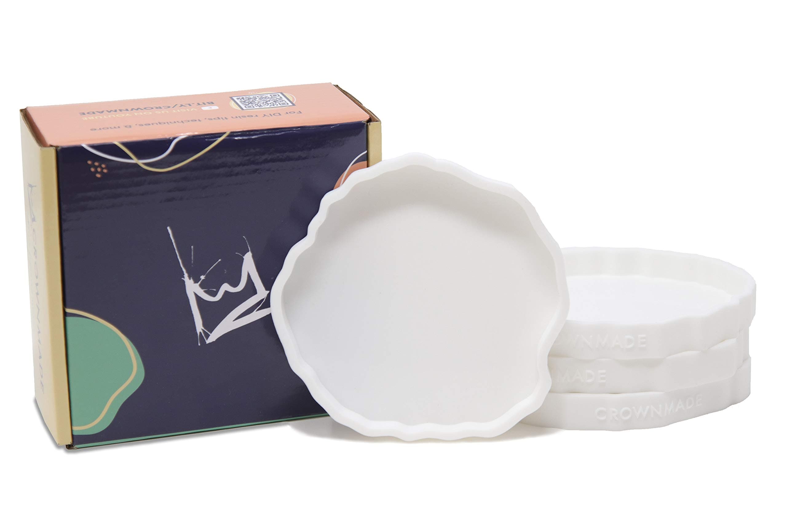 Crownmade Geode Slice Silicone Molds for Resin and Epoxy Resin Casting 4 Pieces