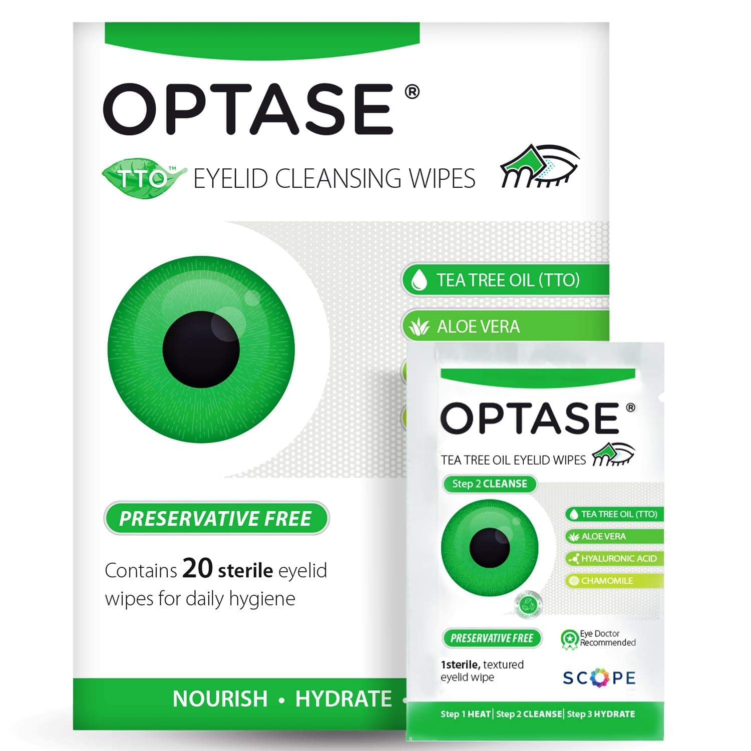 Optase Tea Tree Oil Lid Wipes Preservative Free