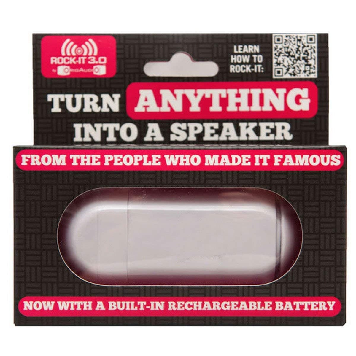 OrigAudio ROK3-W 3.0 Portable Vibration Speaker System for iPod/iPhone - Retail Packaging - White