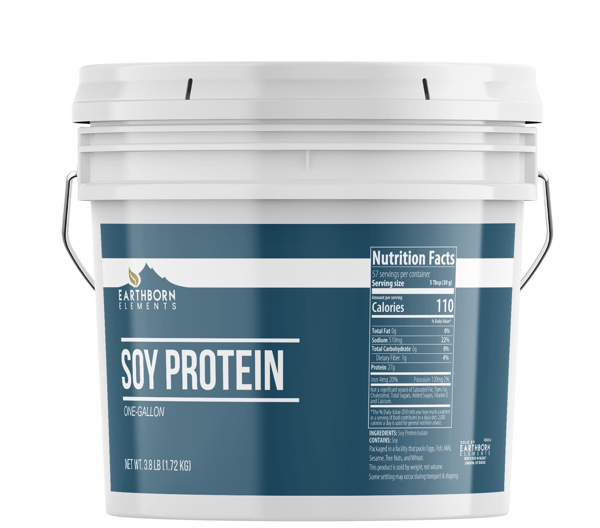 Soy Protein Powder 1 Gallon Bucket, Always Pure, Smoothies & Shakes (60.8 Ounces)
