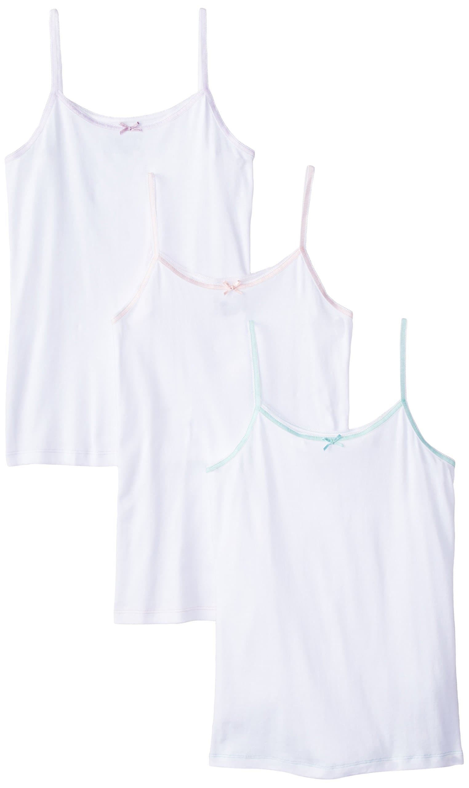 Trimfit Little Girls' Camisole Undershirt 100 Percent Combed Cotton 3-Pack