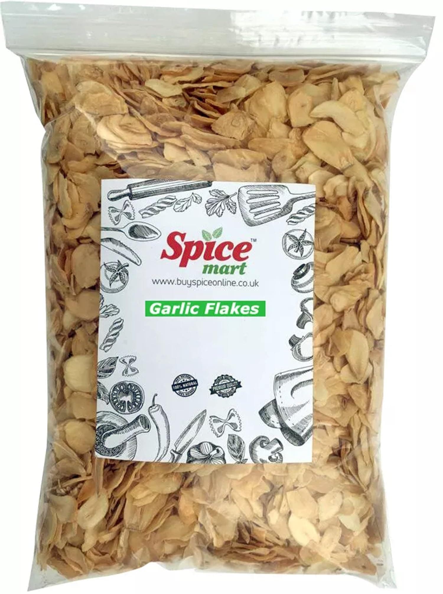 Garlic Flakes Chopped Dried Premium Quality Free UK P&P 50g-950g (200g)