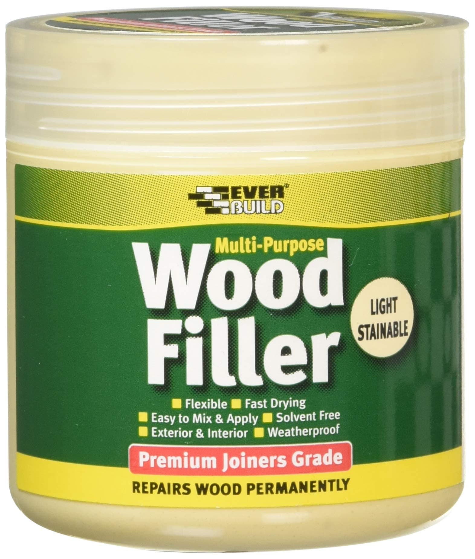 Everbuild Multipurpose Wood Filler – Suitable for Indoor and Outdoor Use – Sandable – Light Stainable – 250ml