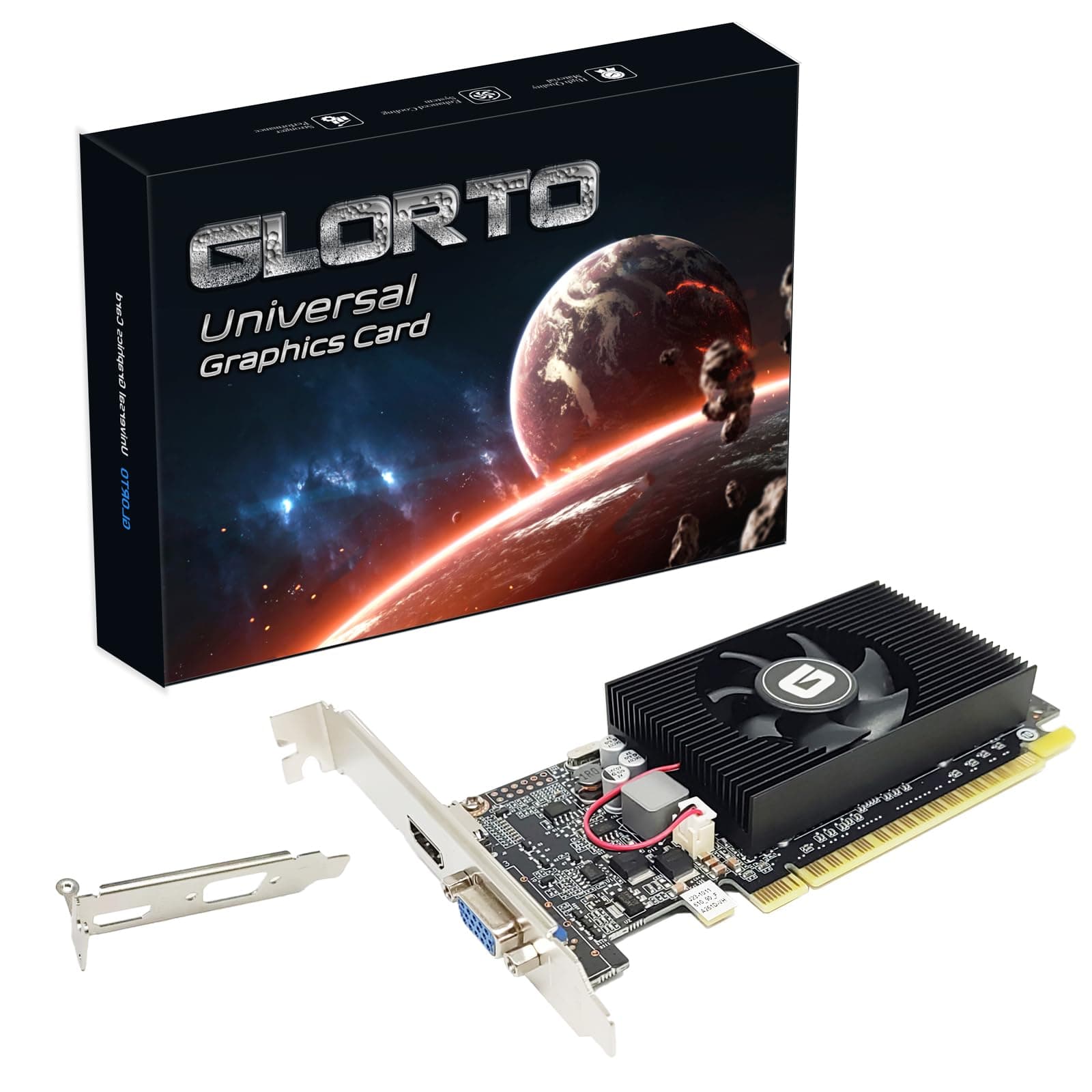 Compatible with GeForce GT 610 Graphics Board, 2GB, DDR3, 64-bit, PCI Express X16, DirectX11, HDMI/VGA, Low Profile, PC, SFF, and HTPC Entry Level GPU, Win11