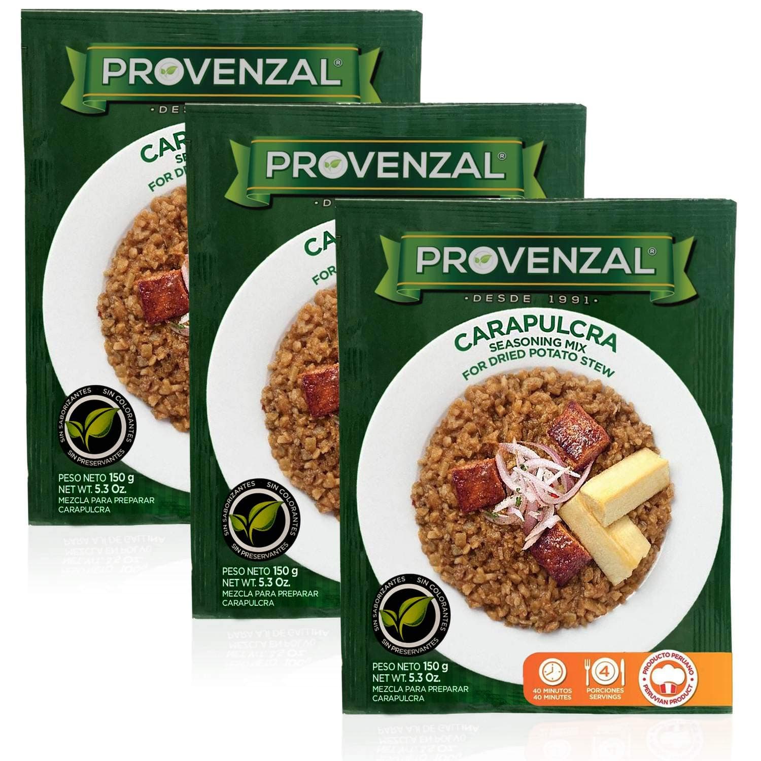 Carapulcra Provenzal 3 pack of 5.2 oz each - 3 sobres