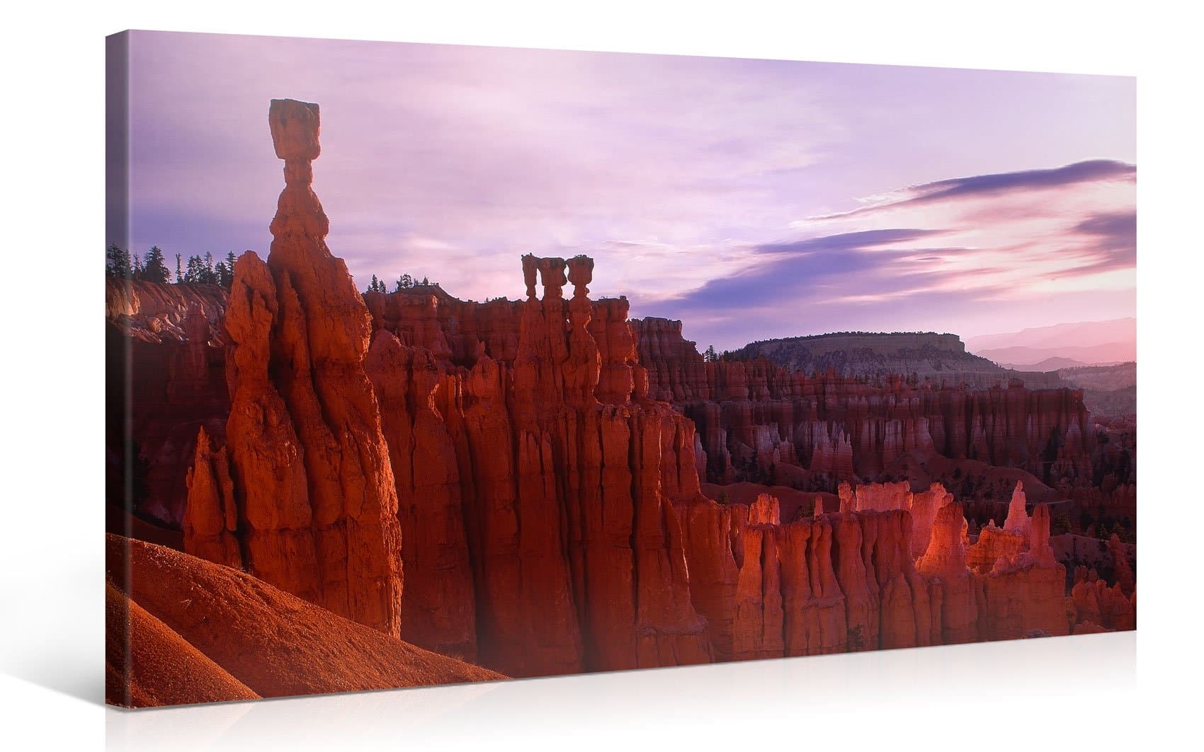 Large Canvas Print Wall Art – THOR'S HAMMER SUNRISE – 40x20 Inch Nature Landscape Canvas Picture Stretched On A Wooden Frame – Giclee Canvas Printing – Hanging Wall Deco Picture / e3800