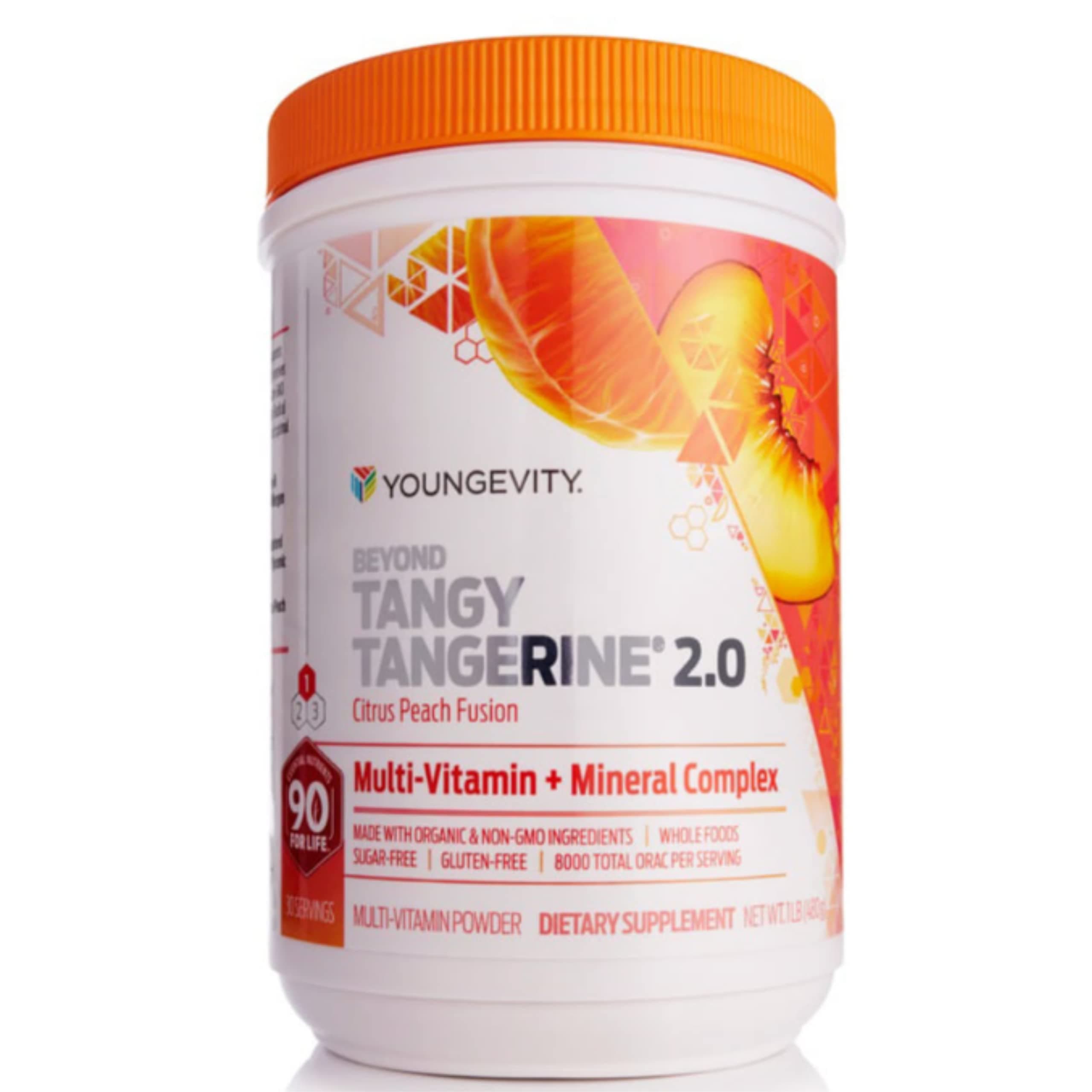 Beyond Tangy Tangerine 2.0 Citrus Peach Fusion Multi-Vitamin & Mineral Complex - Made with Natural & Whole Foods | 8,000 ORAC