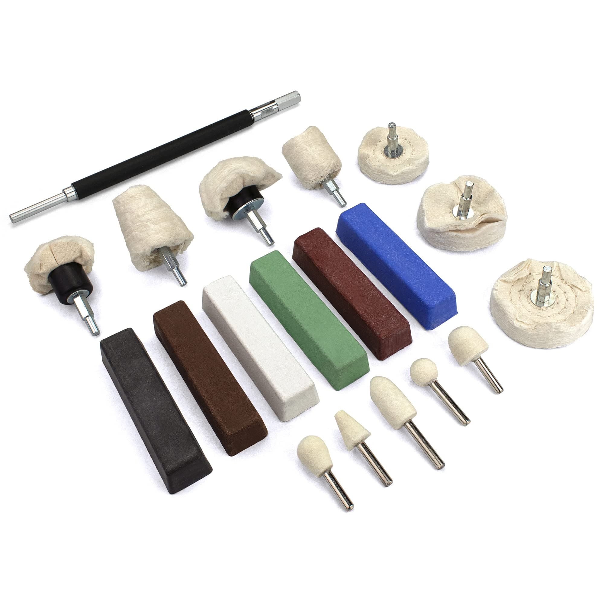 ENKAY - Deluxe Metal & Plastic Polishing Kit with Extender Shaft