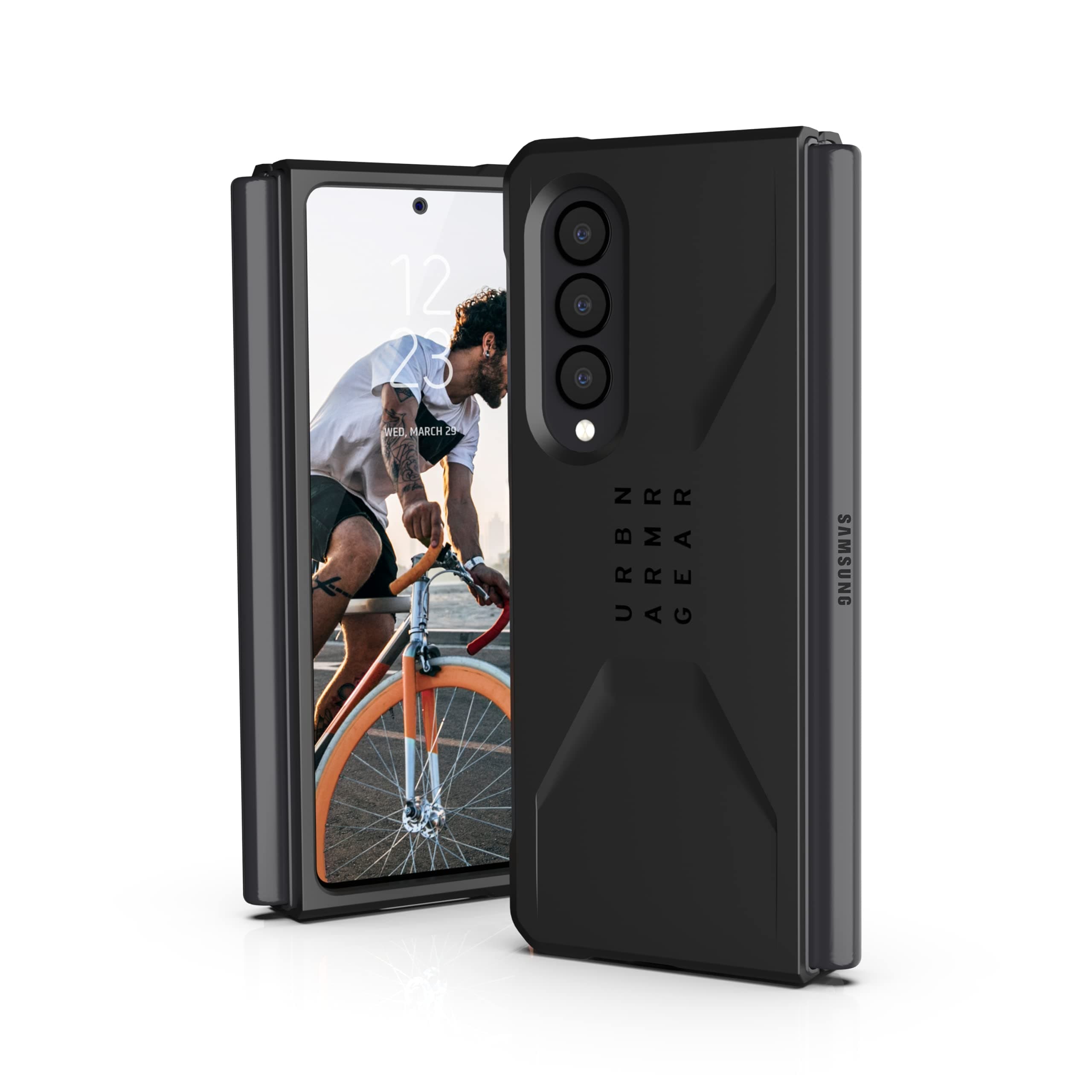 URBAN ARMOR GEAR UAG Samsung Galaxy Z Fold3 5G (2021) Case, Civilian Sleek Ultra Thin Shockproof Protective Cover Black